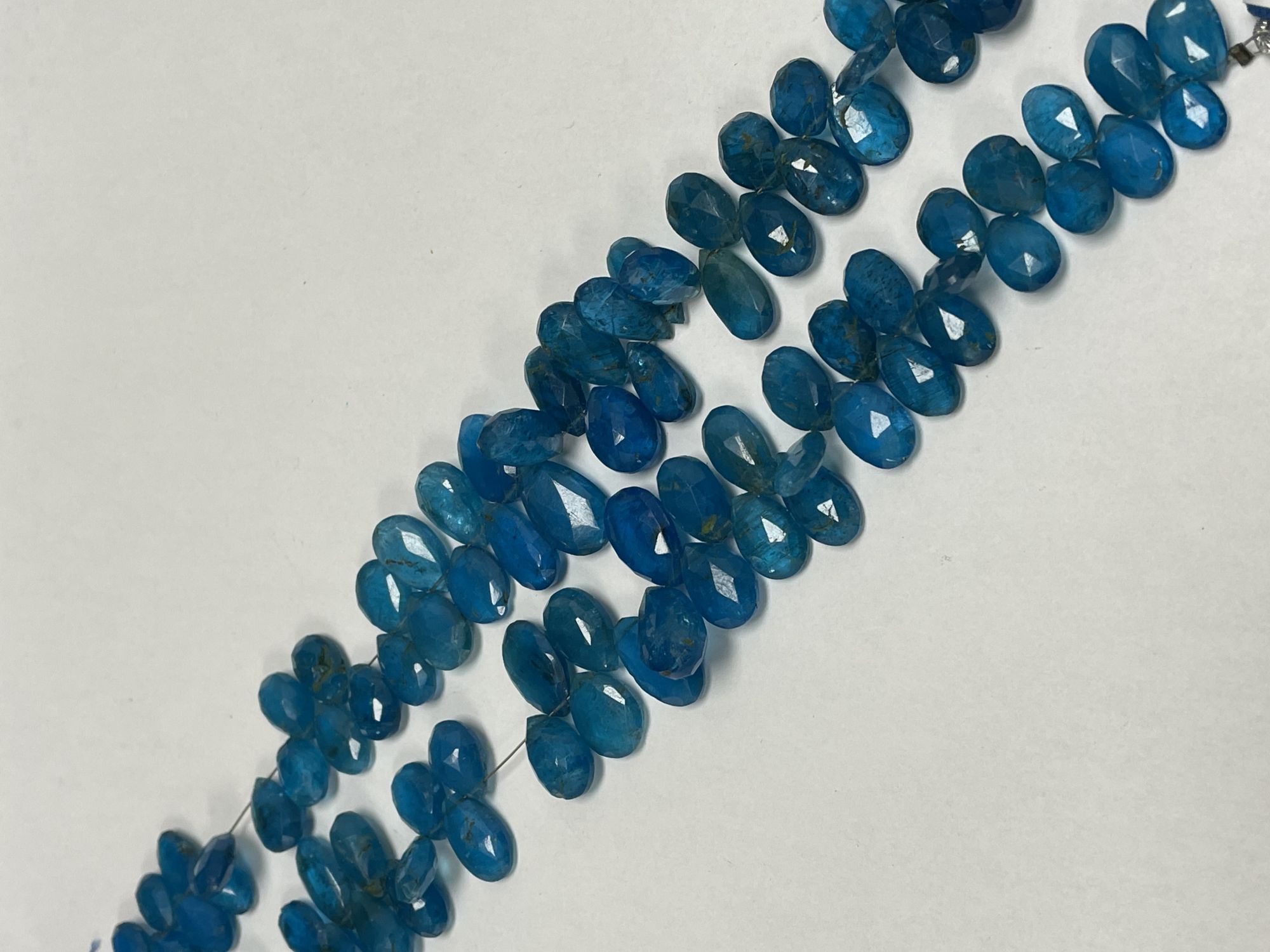 Blue Apatite Pear Faceted