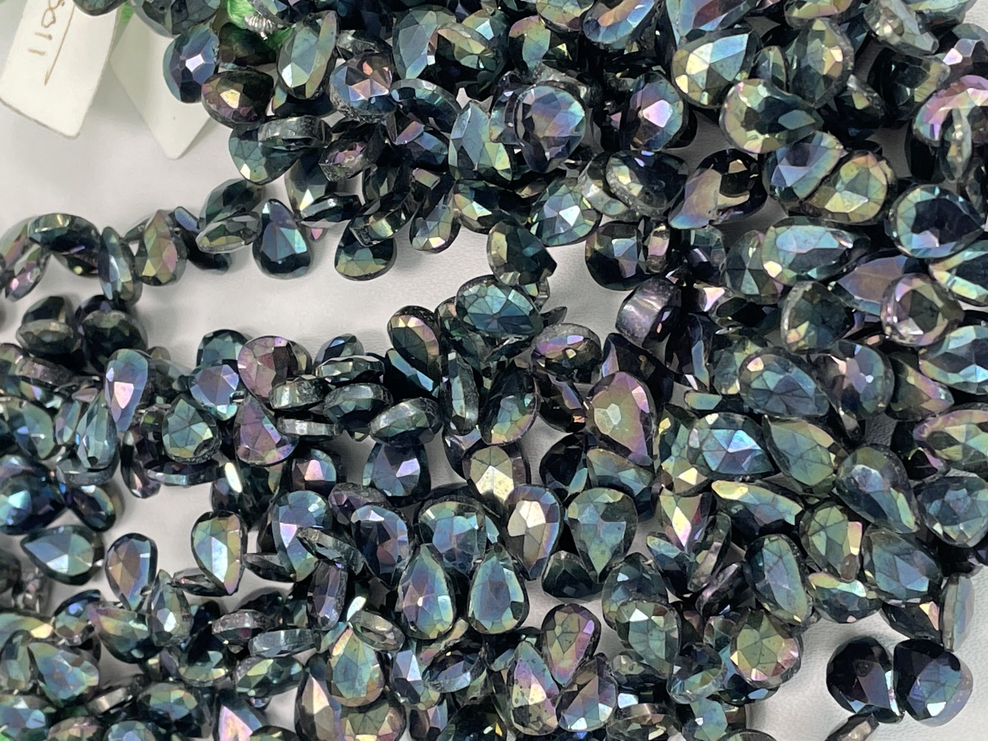 Mystic Green Spinel Pear Faceted