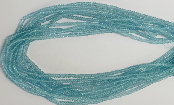 Aquamarine Rondelle Faceted