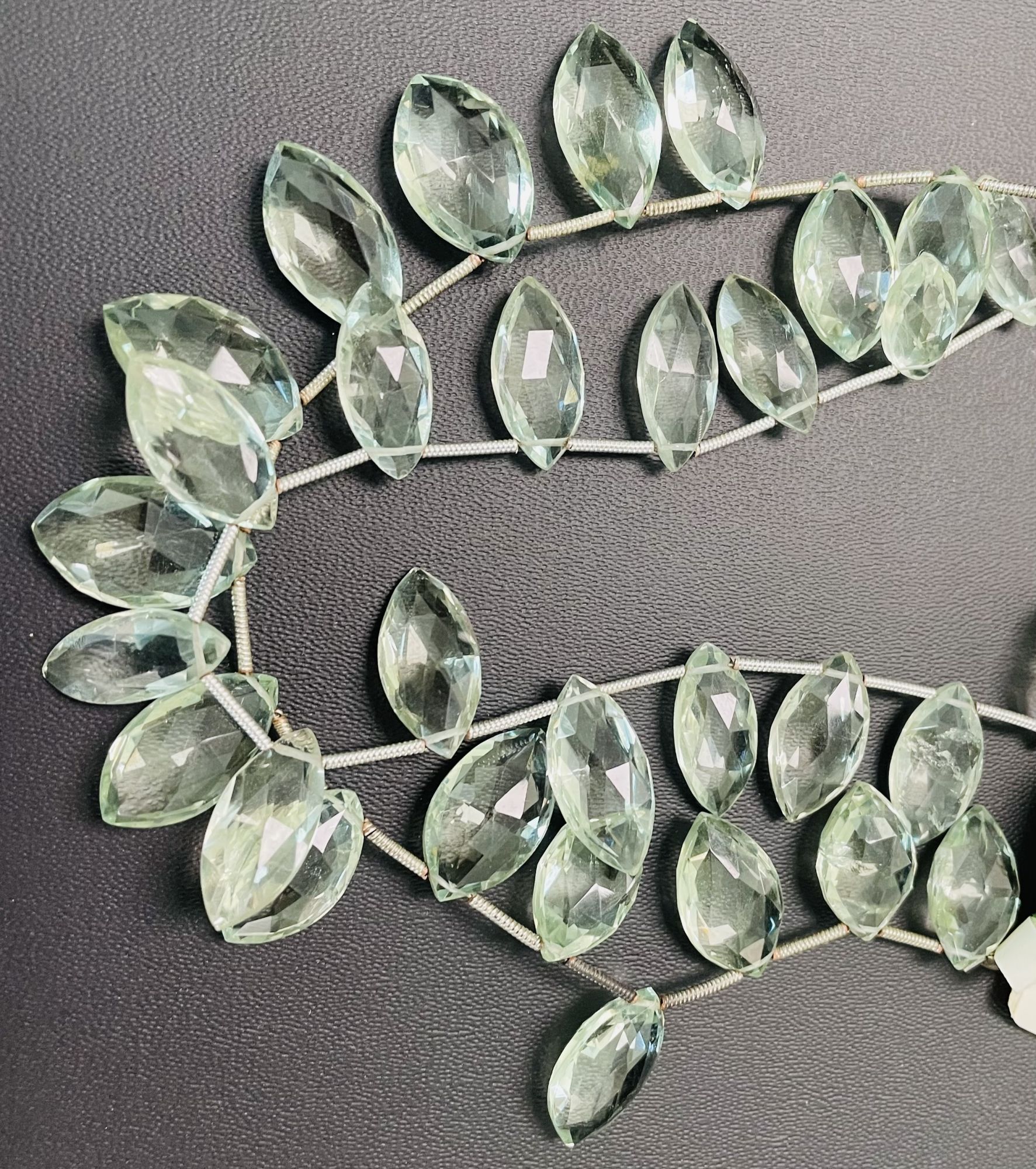 Green Amethyst Marquise Faceted