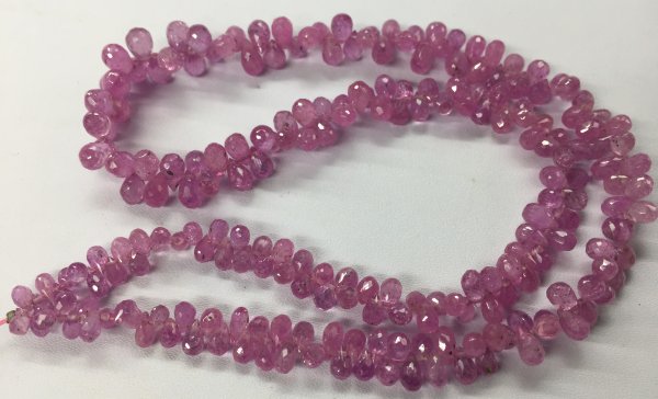 Pink Sapphire Drops Faceted Graduated