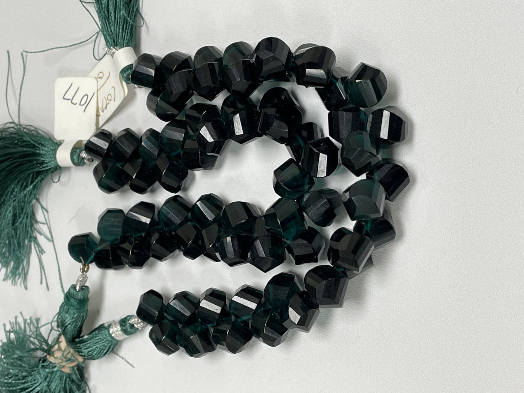 Green Hydro Quartz Twisted Drop Faceted