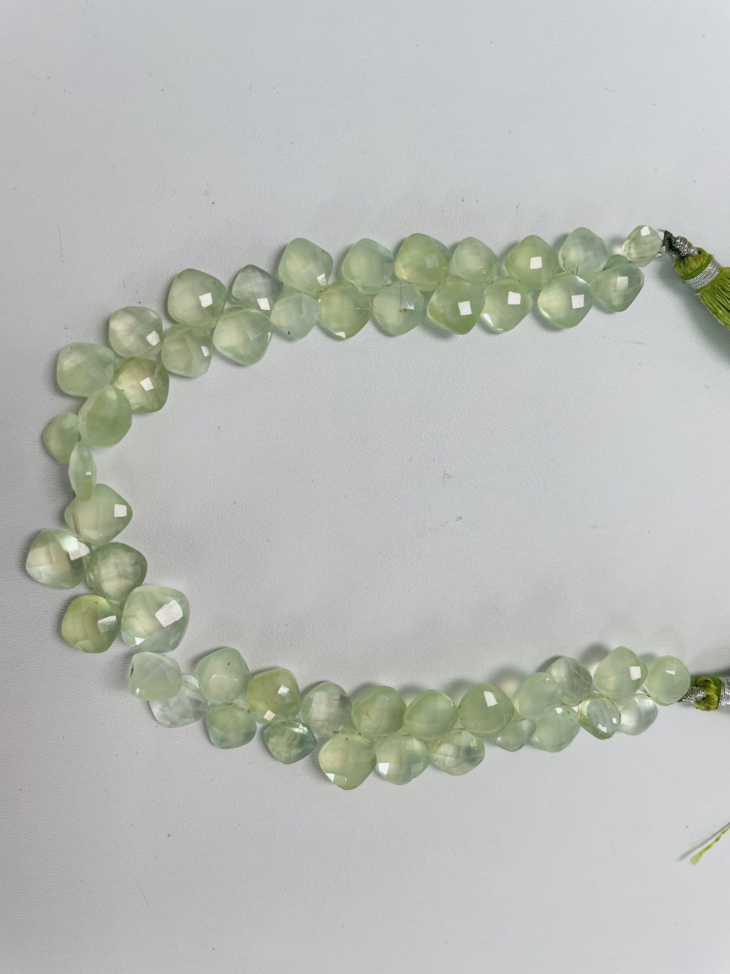 Prehnite Cushion Faceted