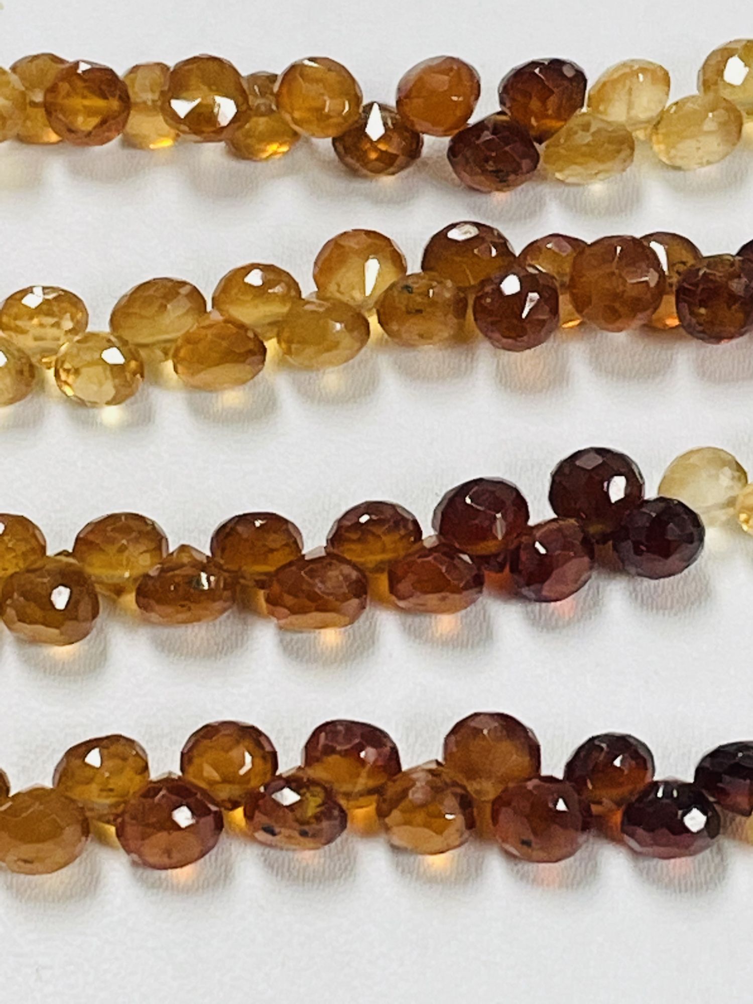 Shaded Hessonite Garnet Onion Faceted