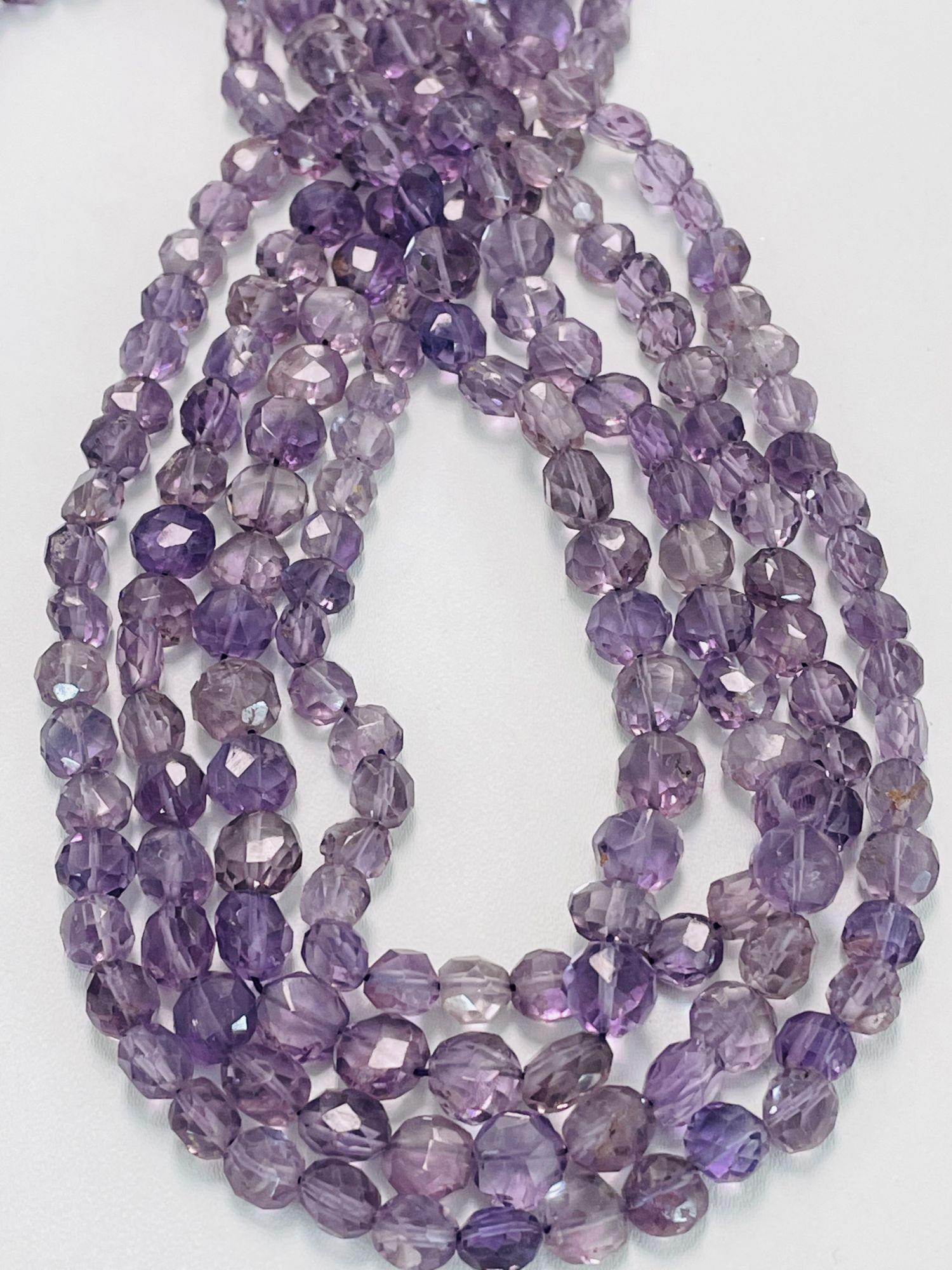 Purple amethyst Coin Faceted