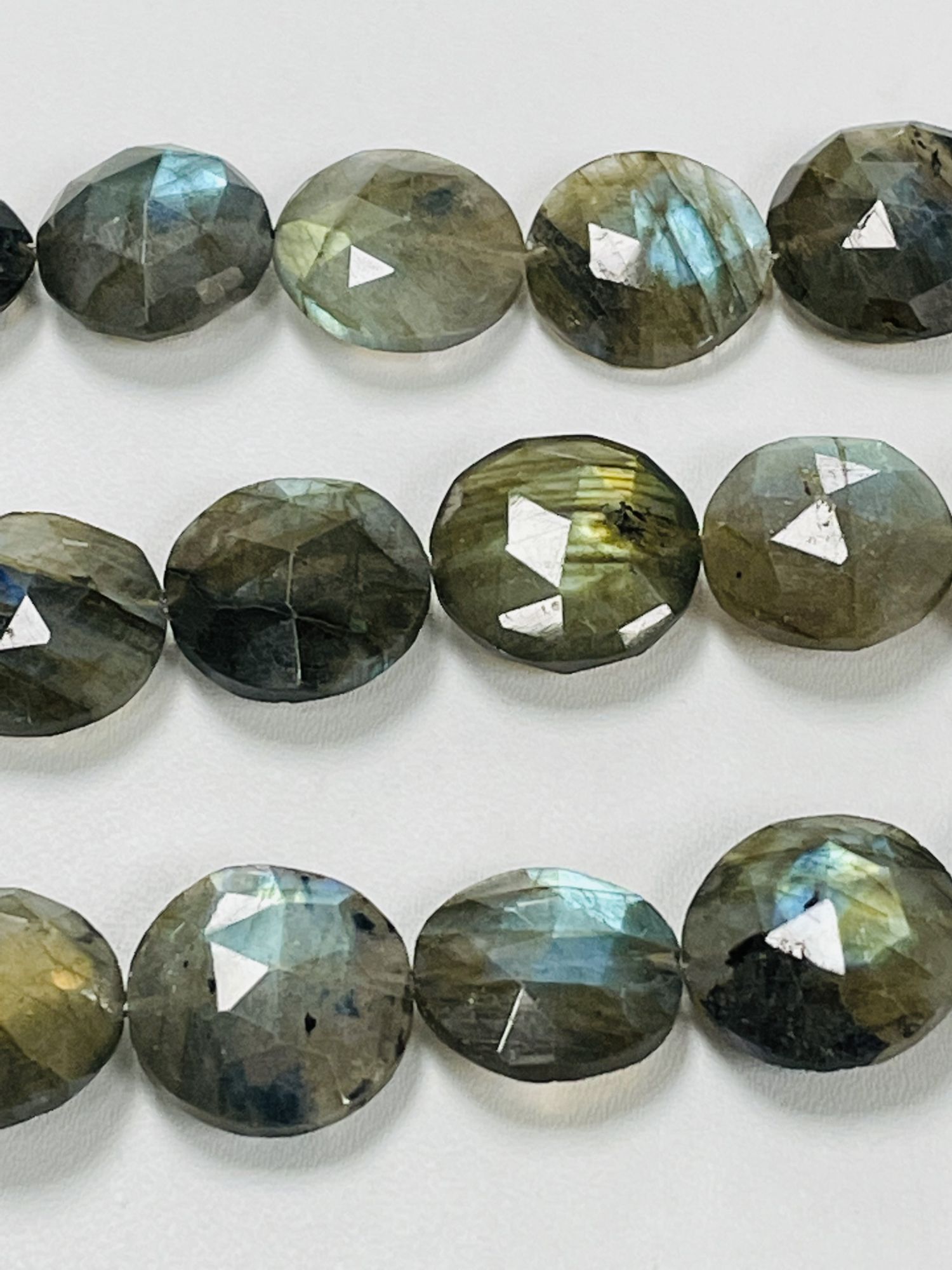 Labradorite Coin Faceted