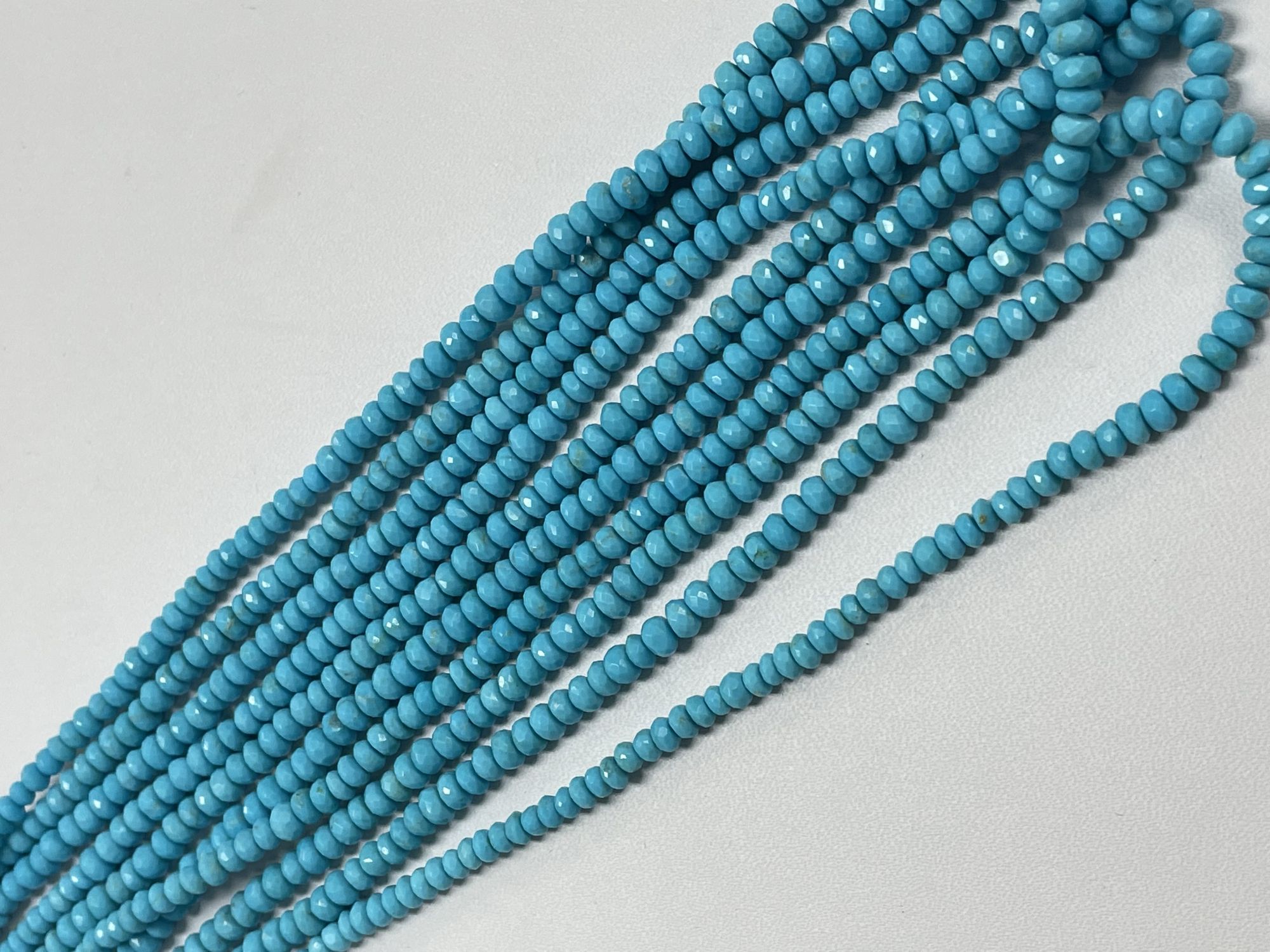 Turquoise Rondelle Faceted