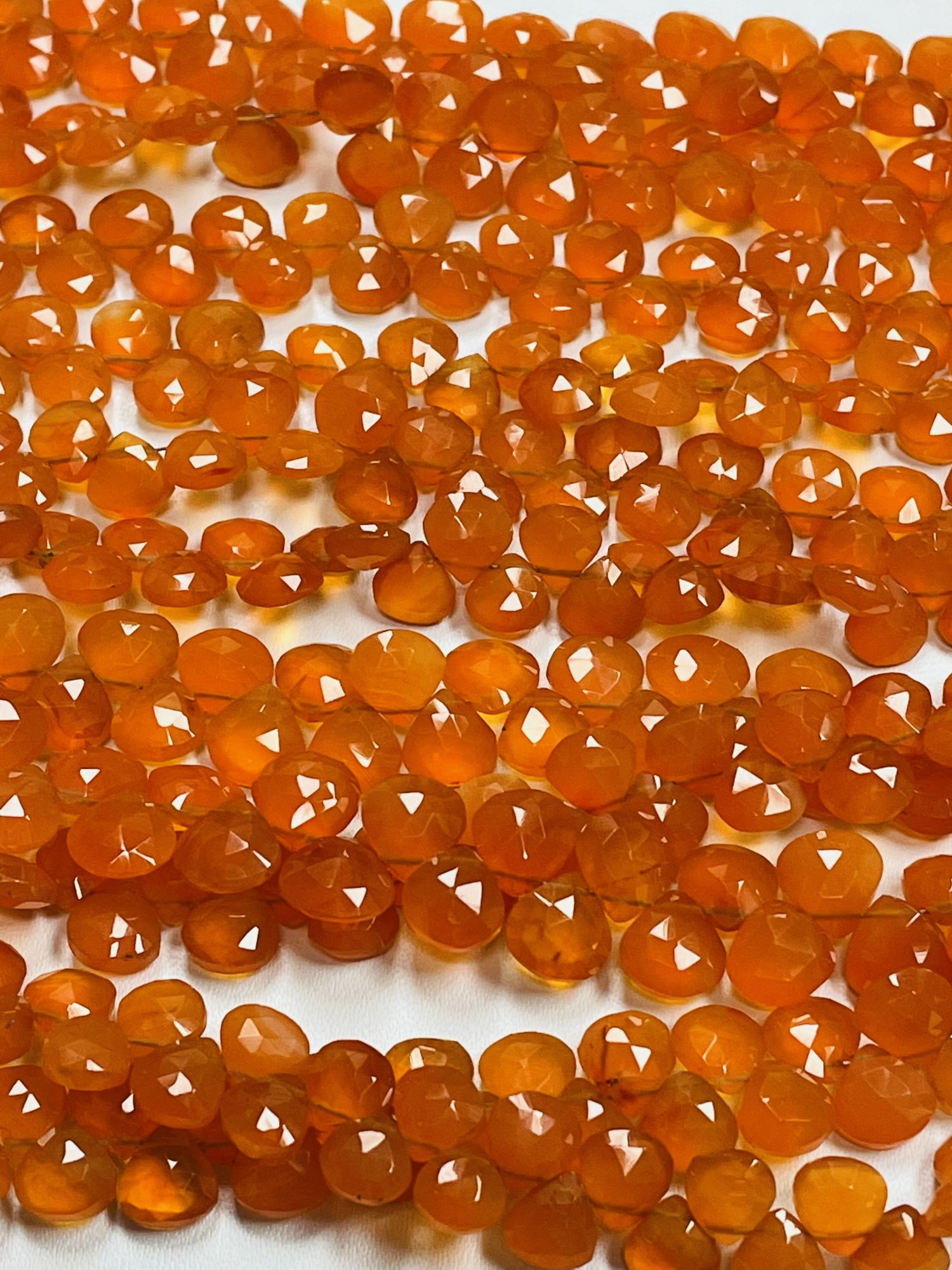Carnelian Heart Faceted