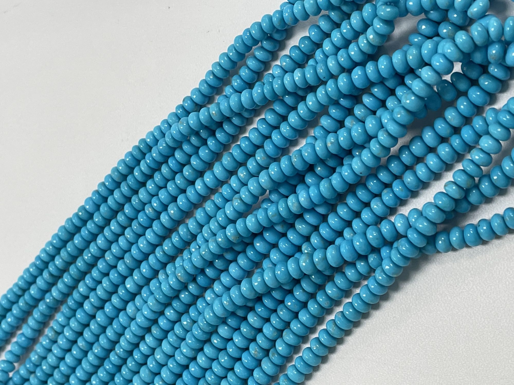 Turquoise Rondelle Smooth
