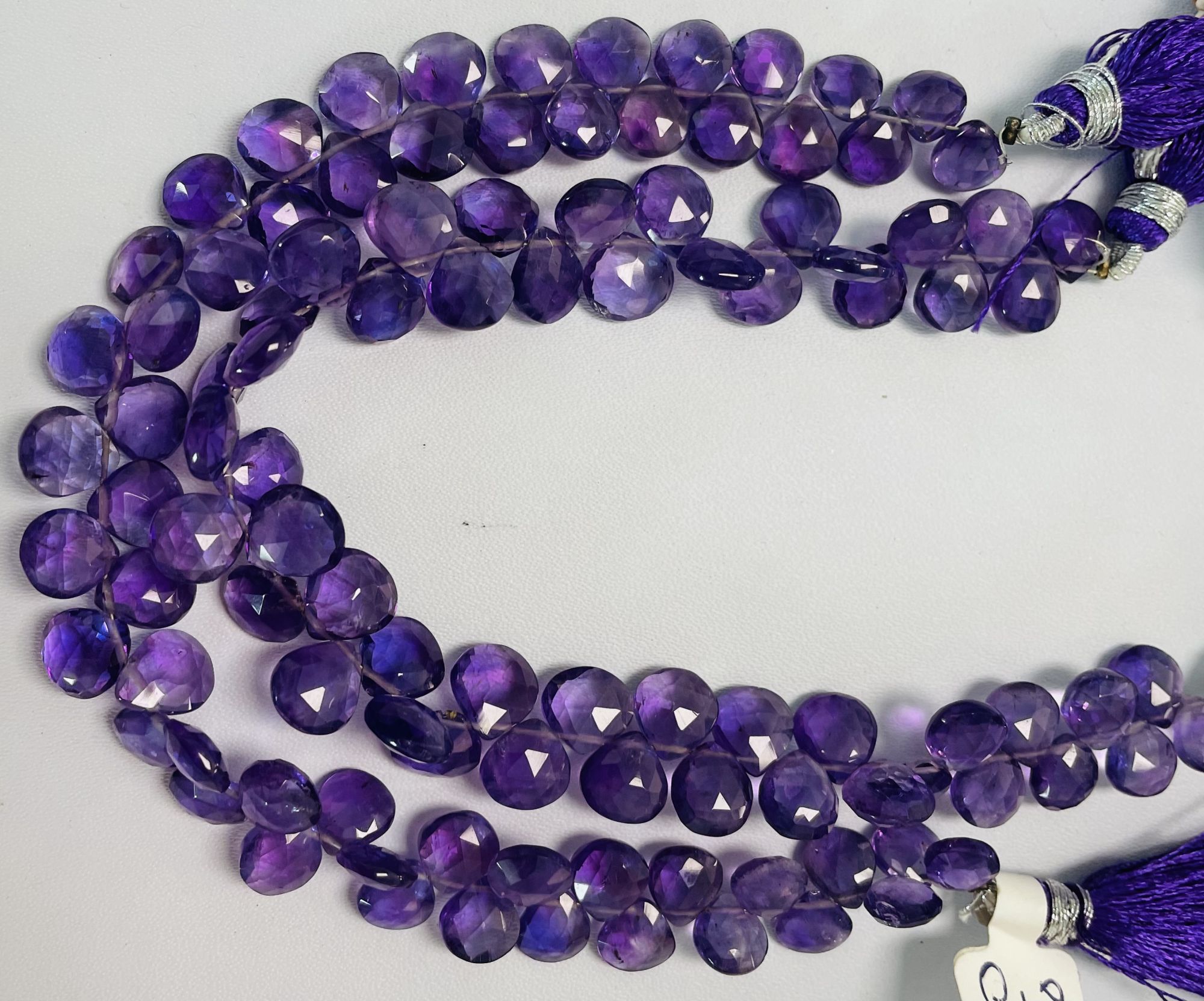 Purple Amethyst Heart Faceted