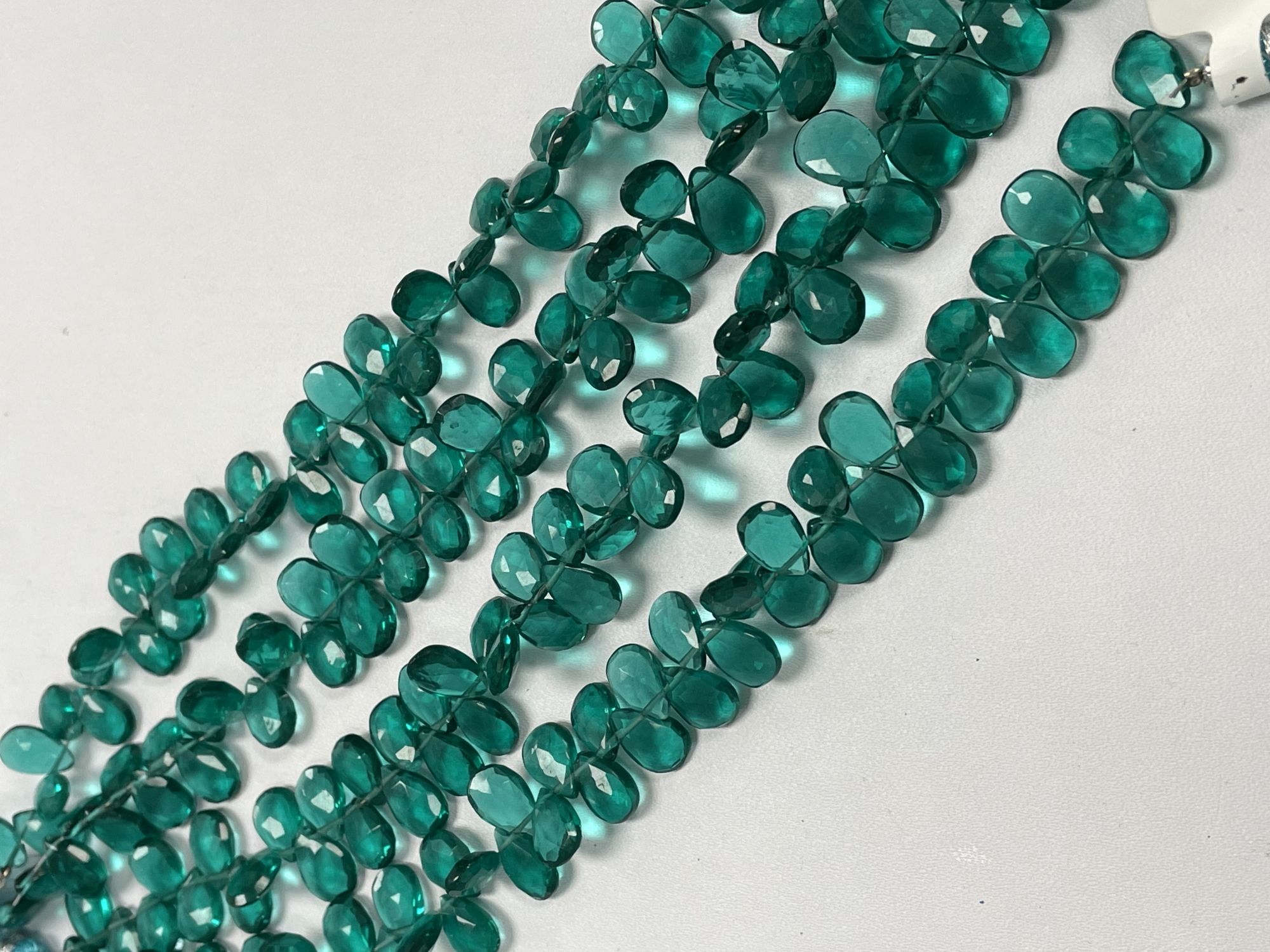 Teal Hydro Quartz Pear Faceted