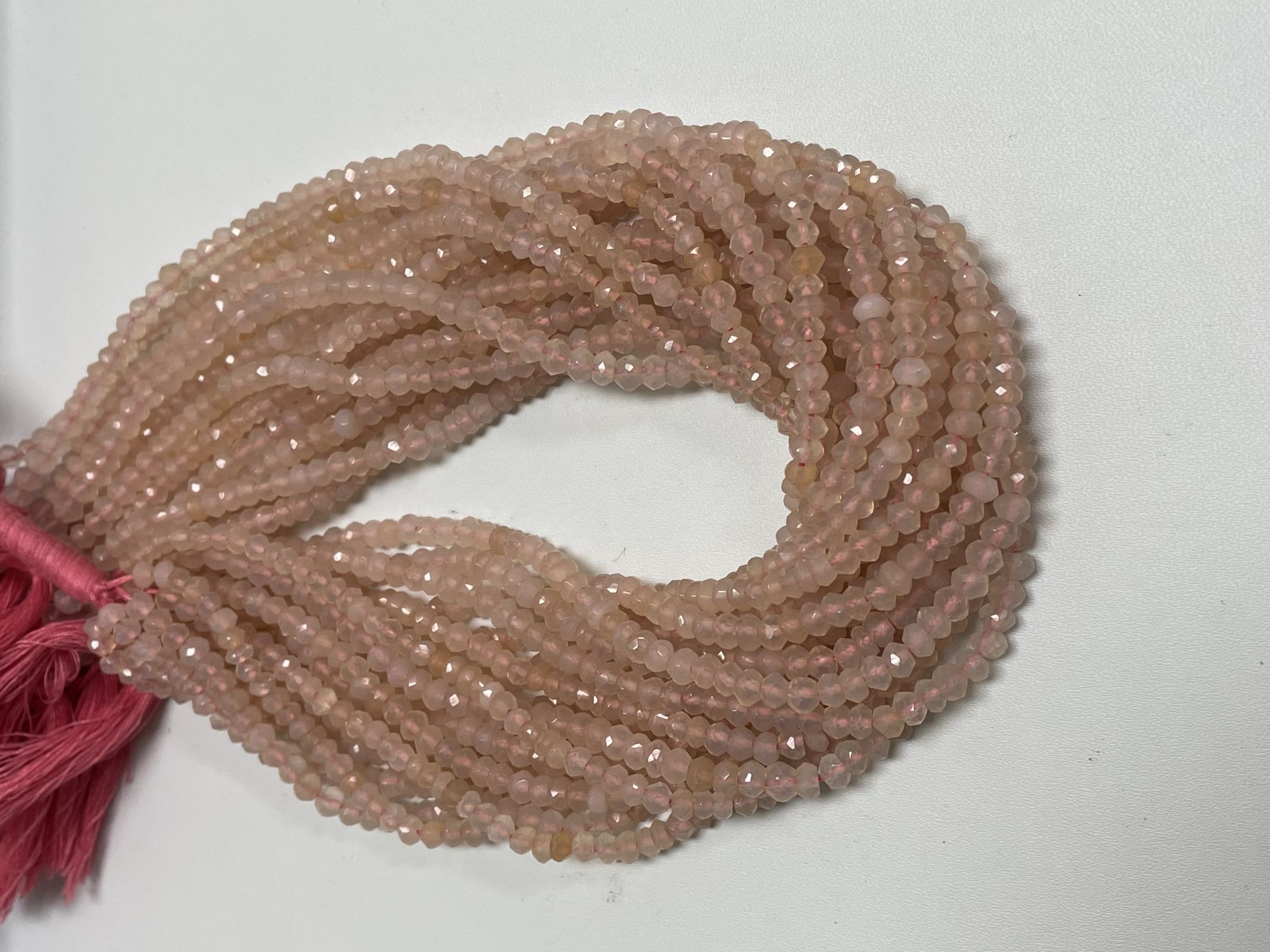 Rose Quartz Rondelle Faceted