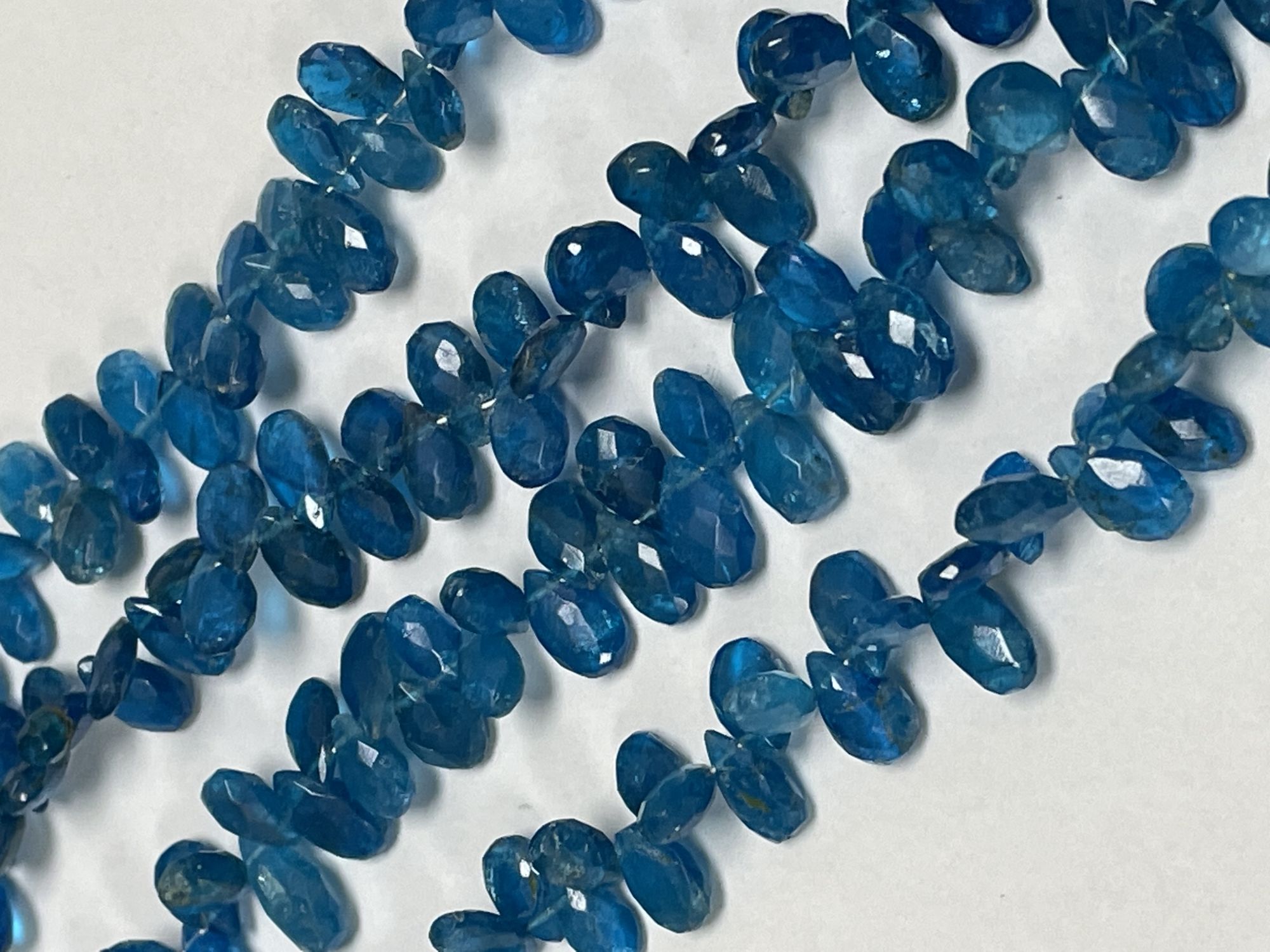 Blue Apatite Pear Faceted