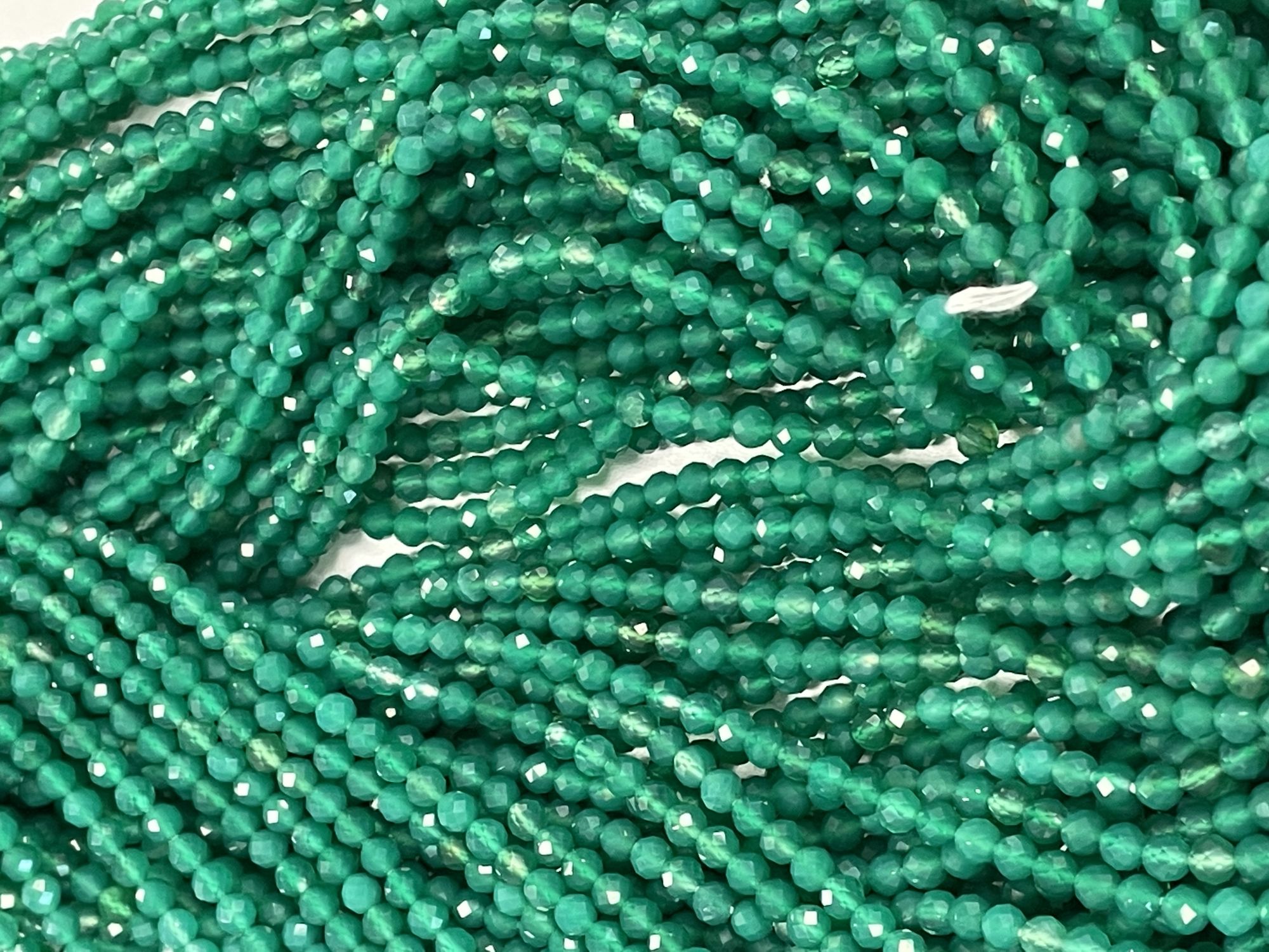 Green Onyx Rondelle Faceted