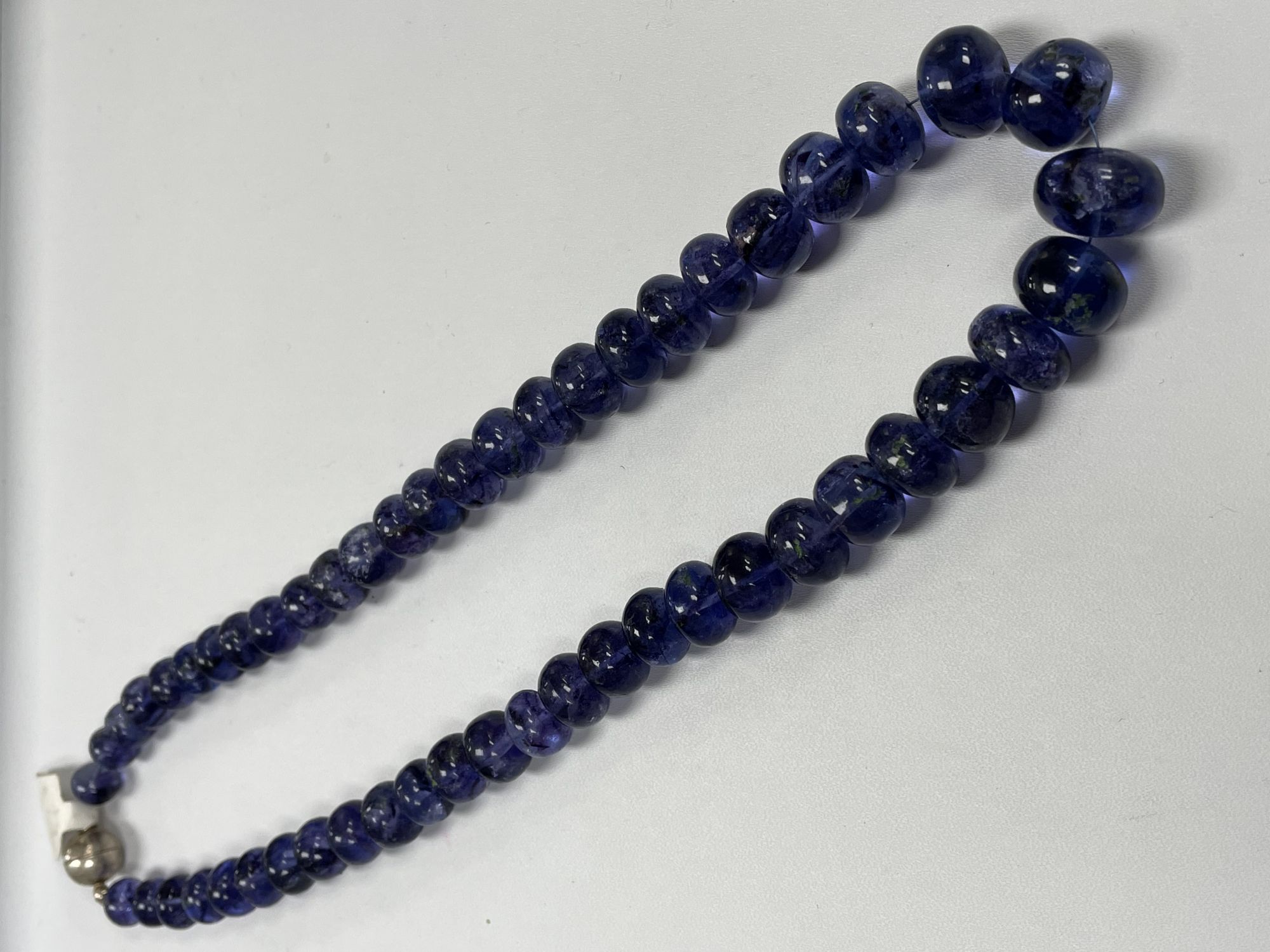 Blue Fluorite Rondelle Smooth Graduated