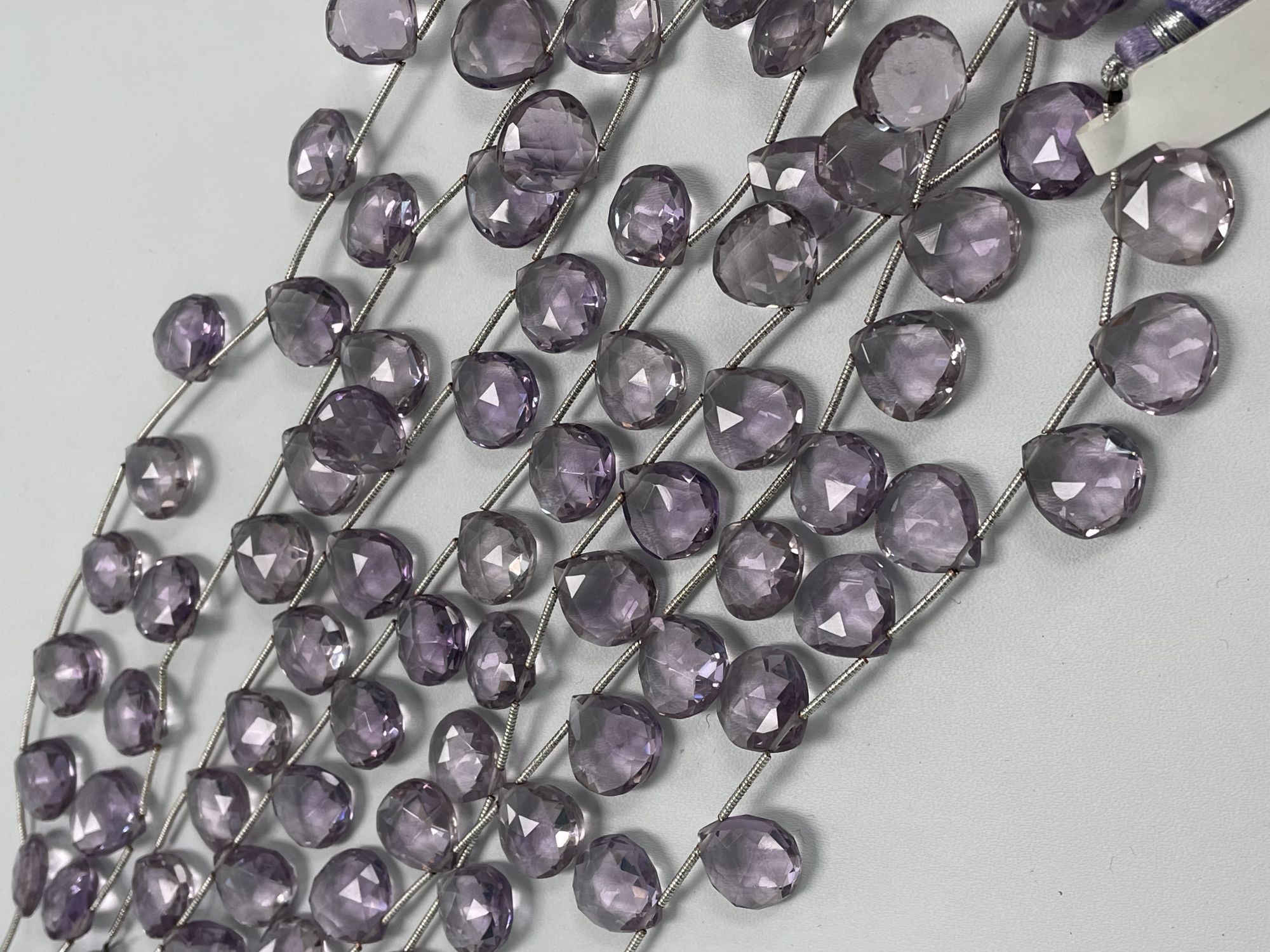 Pink Amethyst Heart Faceted