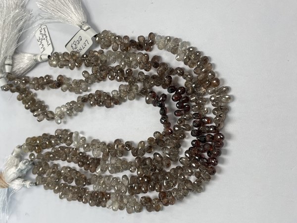 Shaded Brown Zircon Drop Faceted