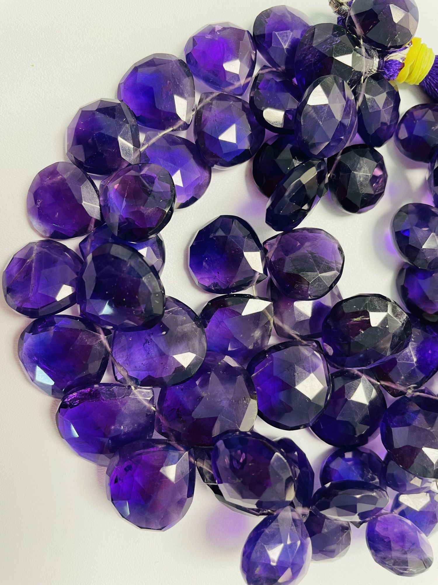 Purple Amethyst Heart Faceted