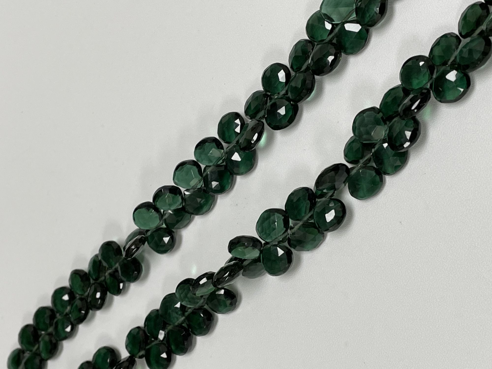 Green Hydro Quartz Heart Faceted