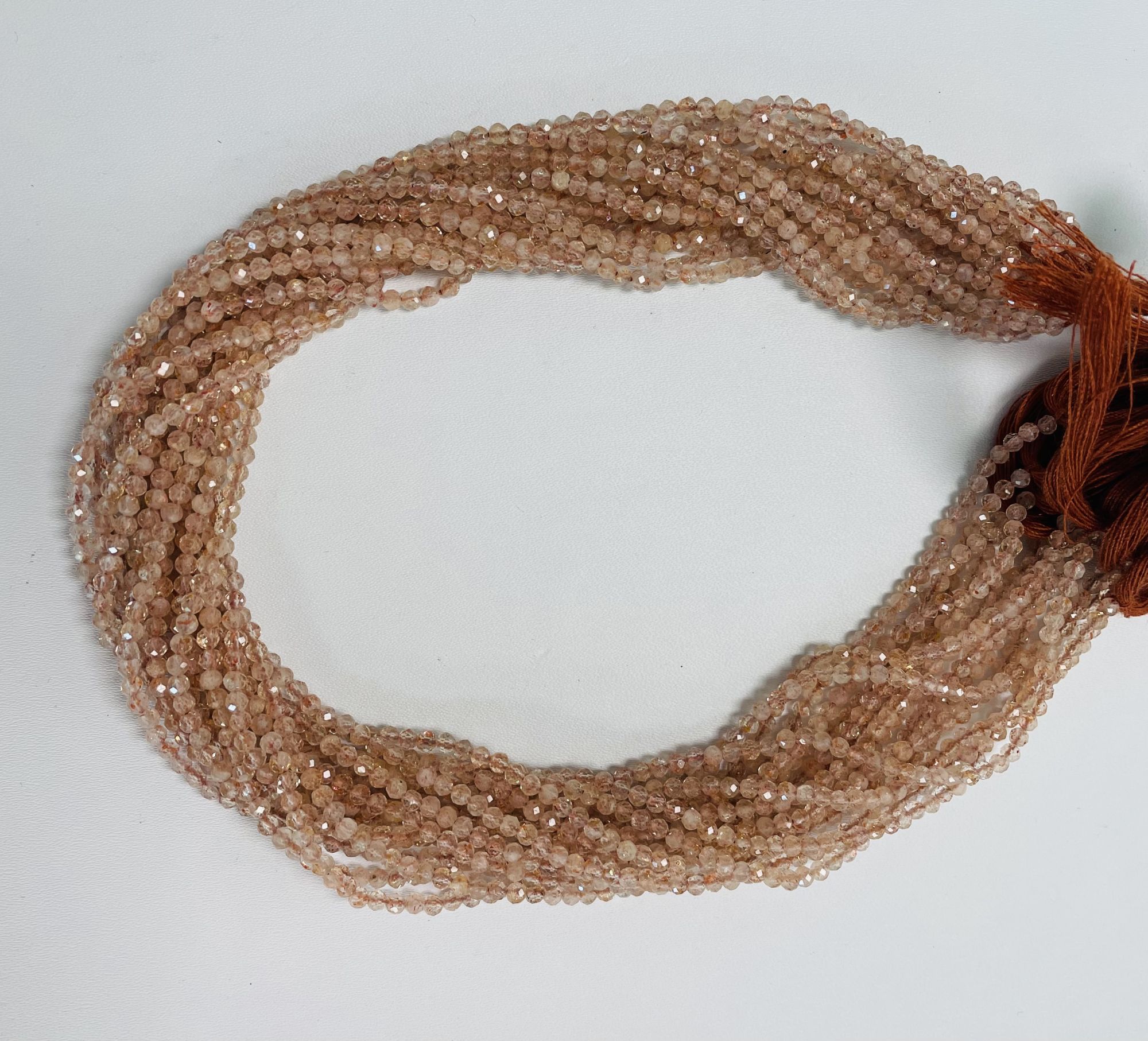 Sunstone Rondelle Faceted