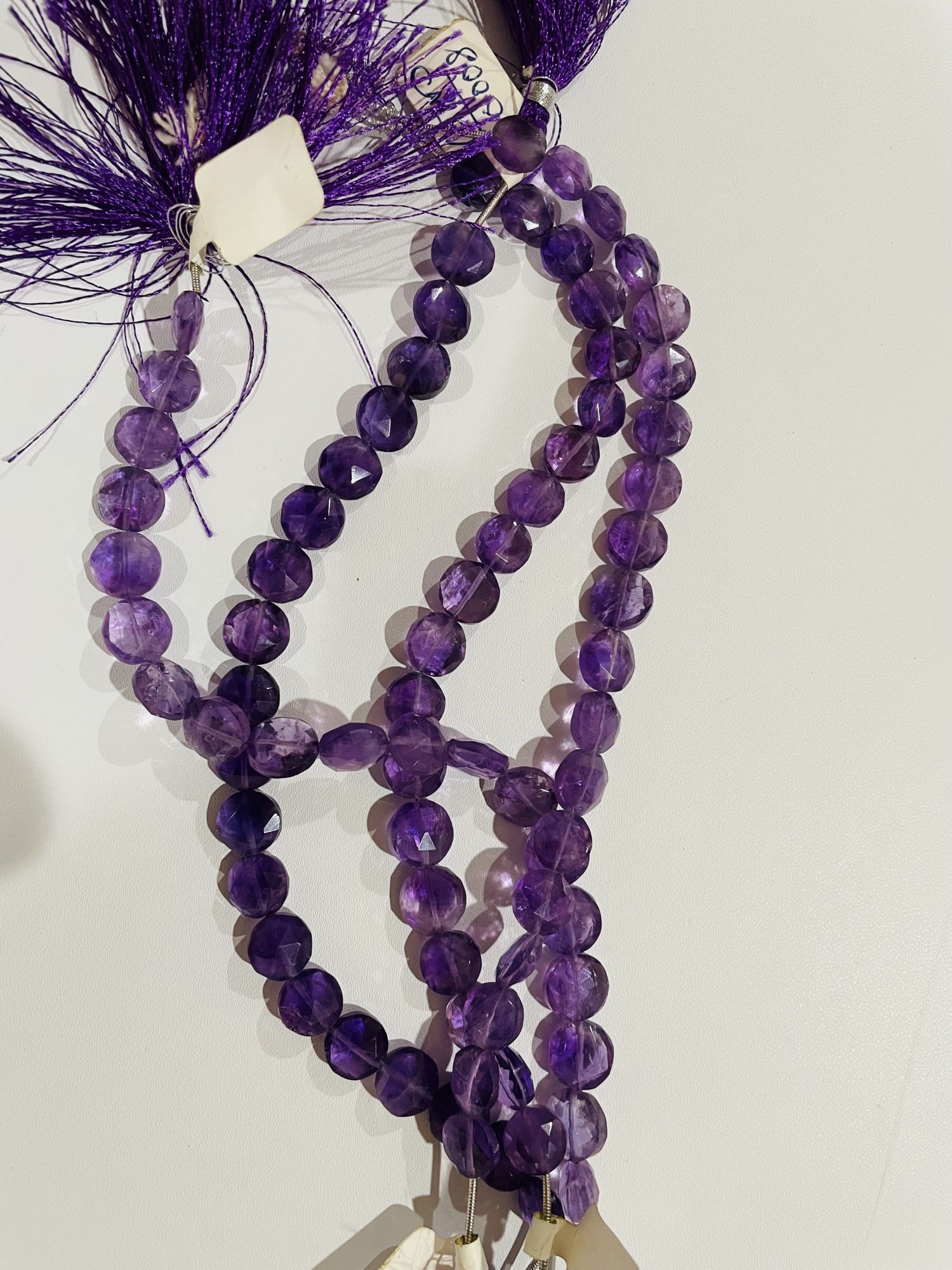 Amethyst coin Faceted