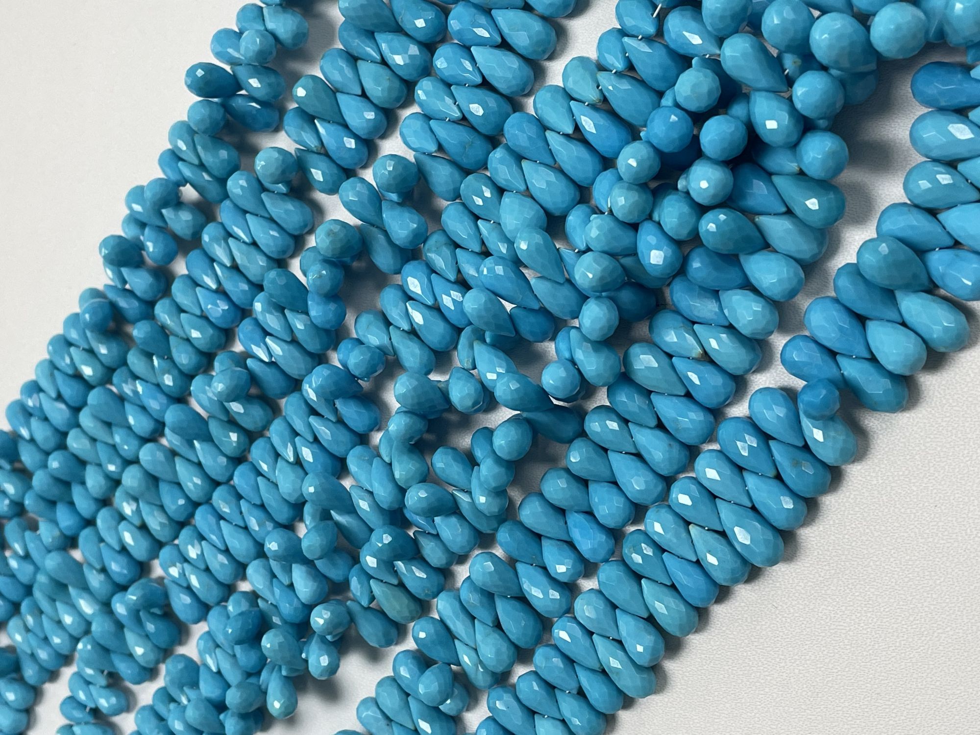 Turquoise Drop Faceted