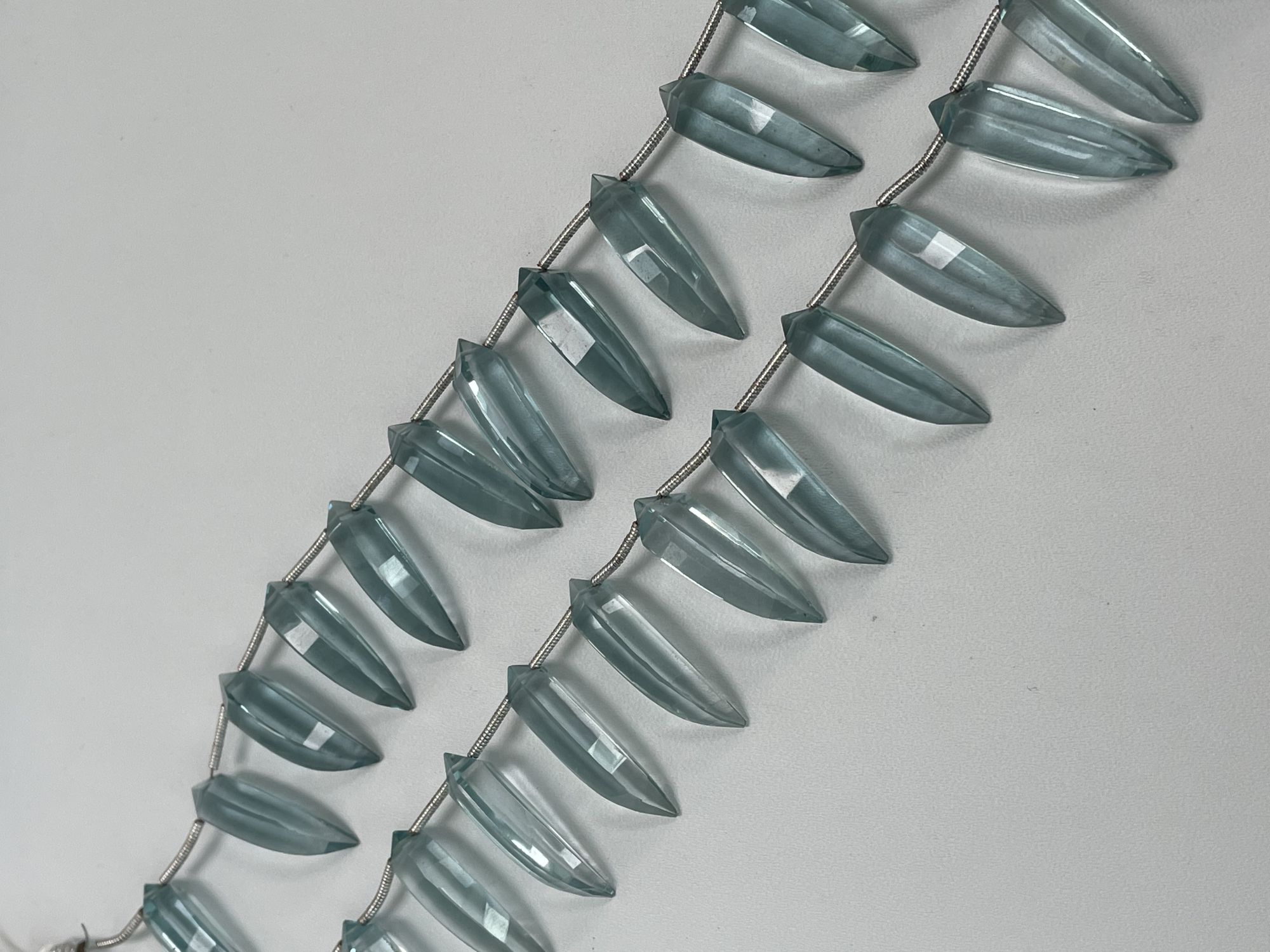 Aqua Hydro Quartz Okra Faceted