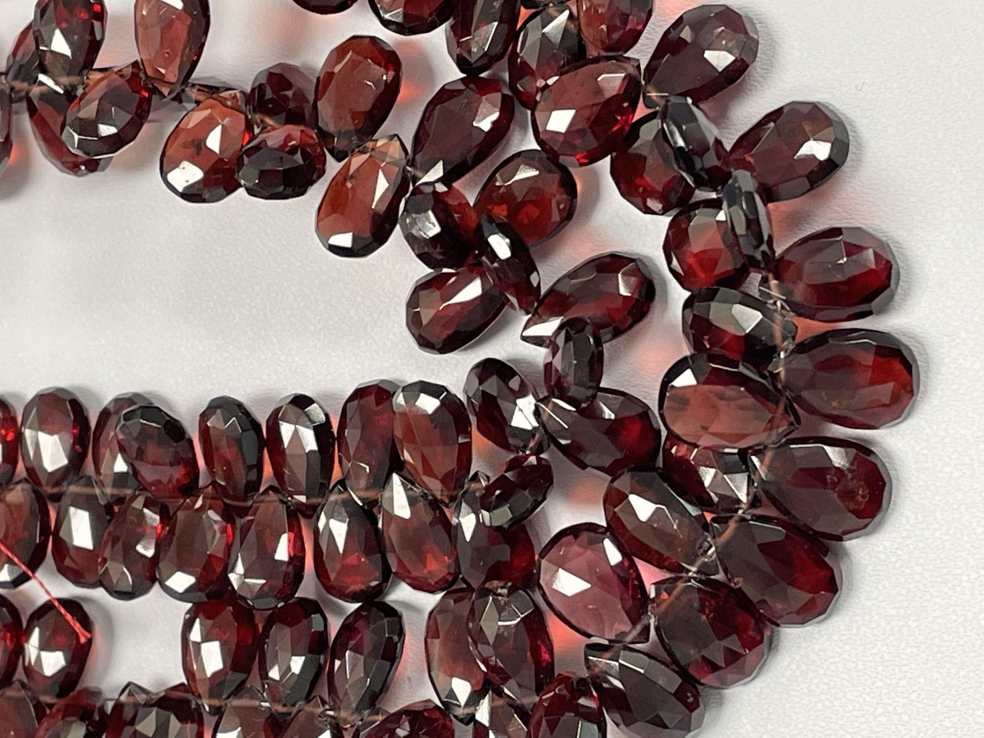 Red Garnet Pear Faceted
