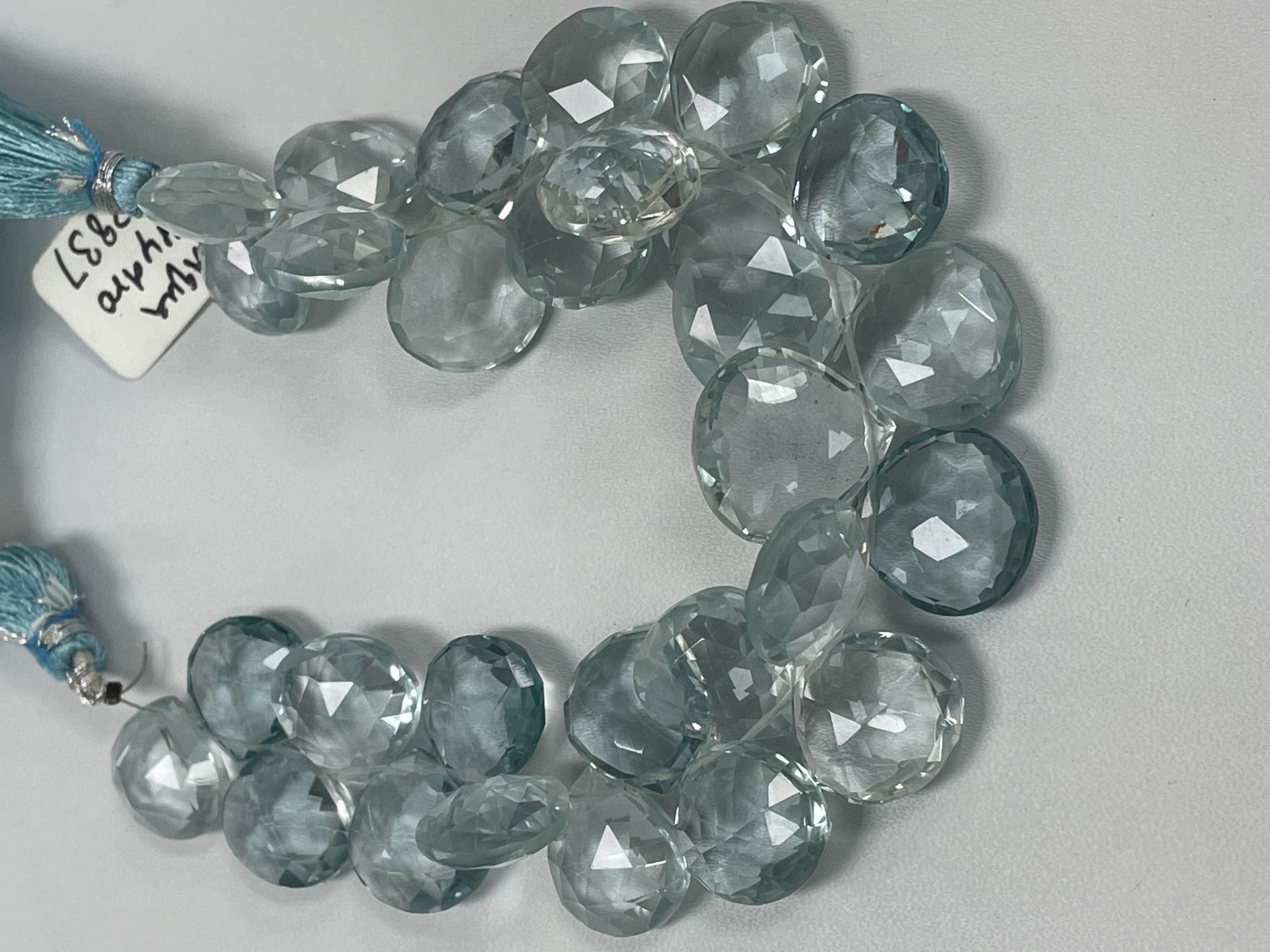 Aquamarine Hydro Quartz Heart Faceted