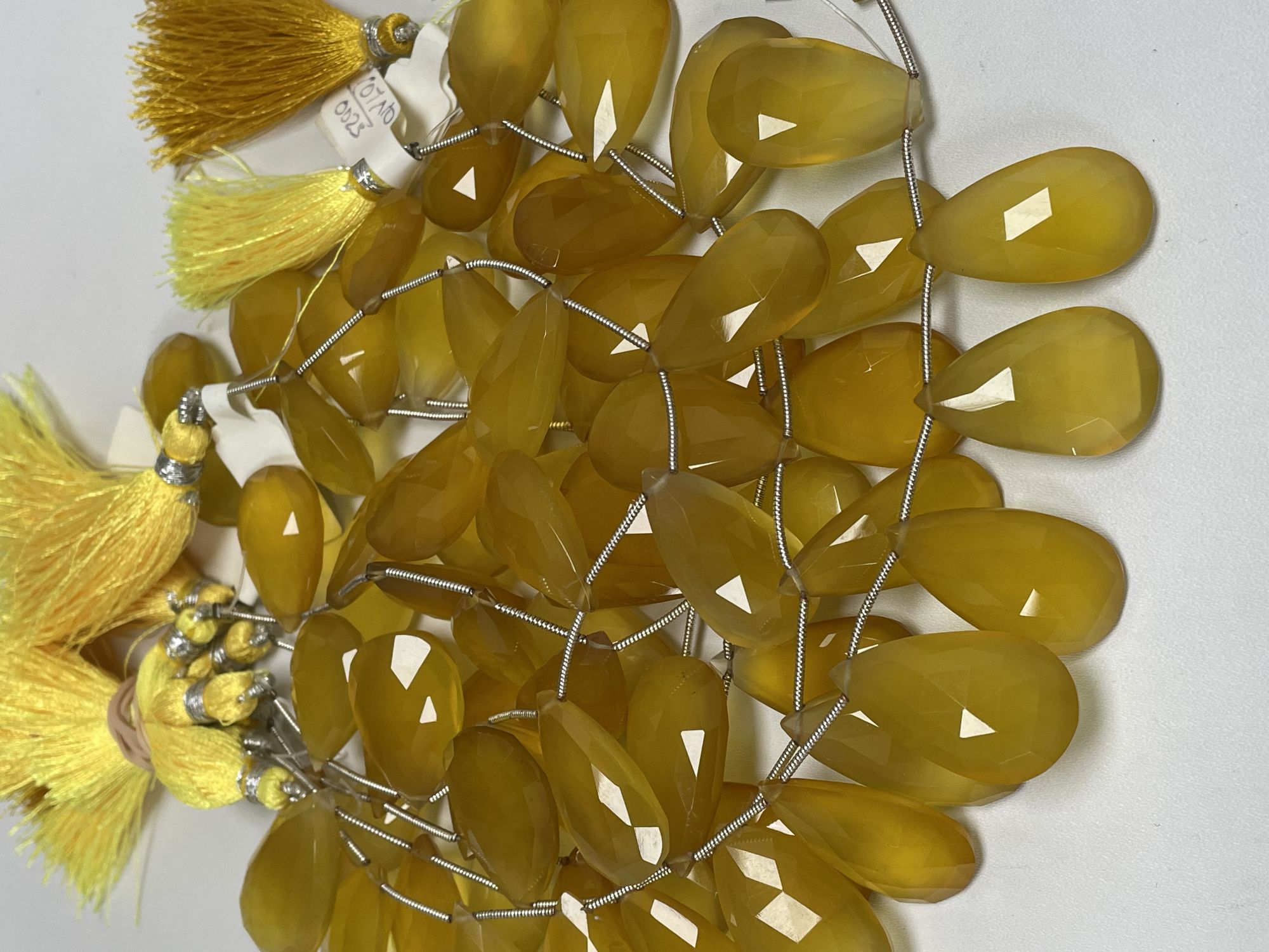 Yellow Chalcedony Pear Faceted