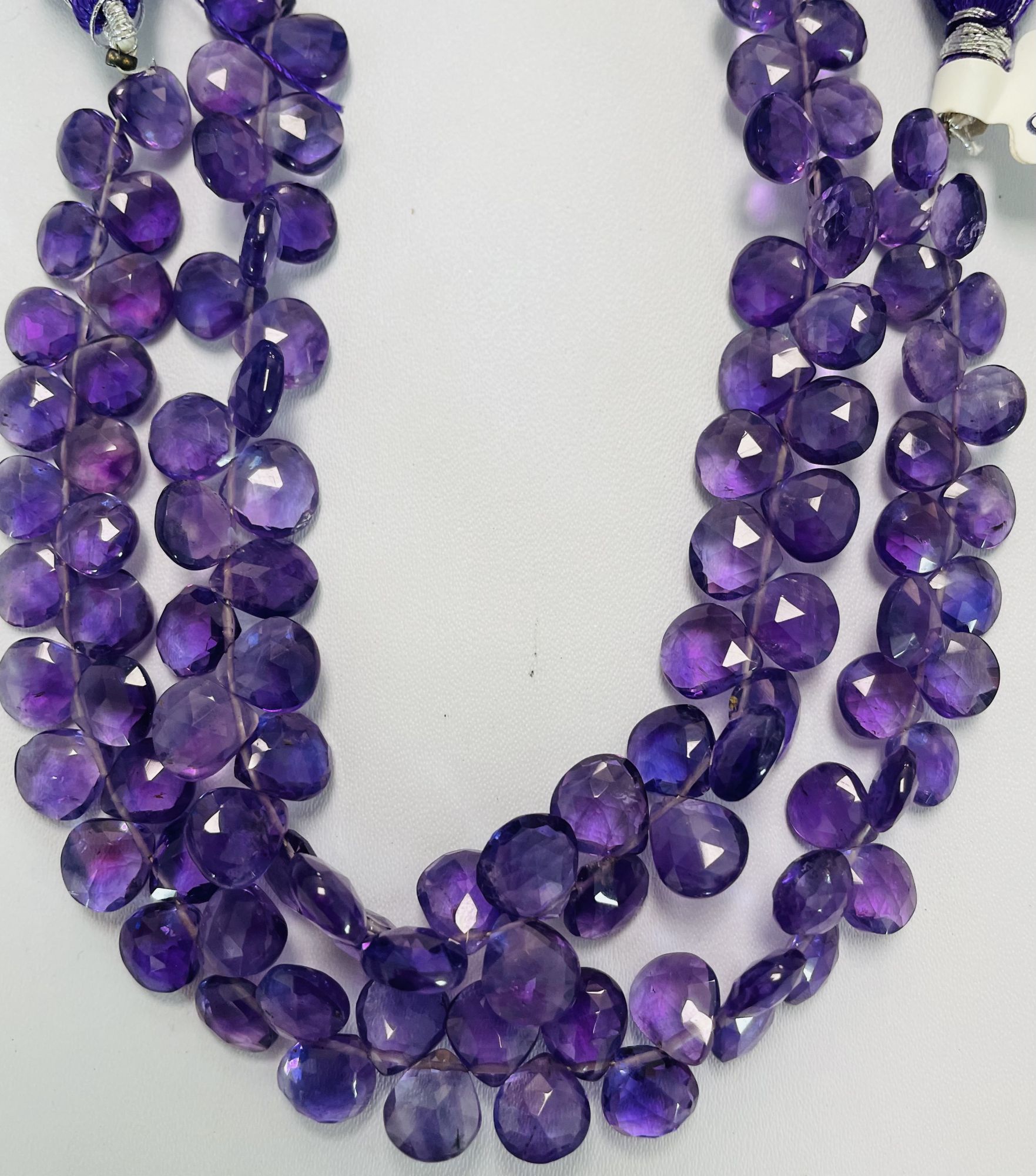 Purple Amethyst Heart Faceted