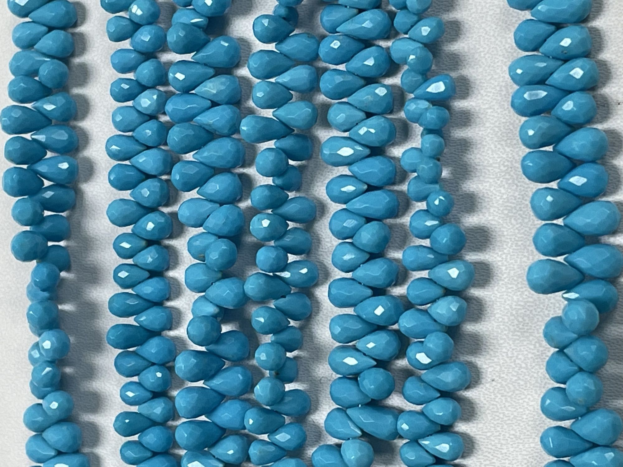 Turquoise Drop Faceted