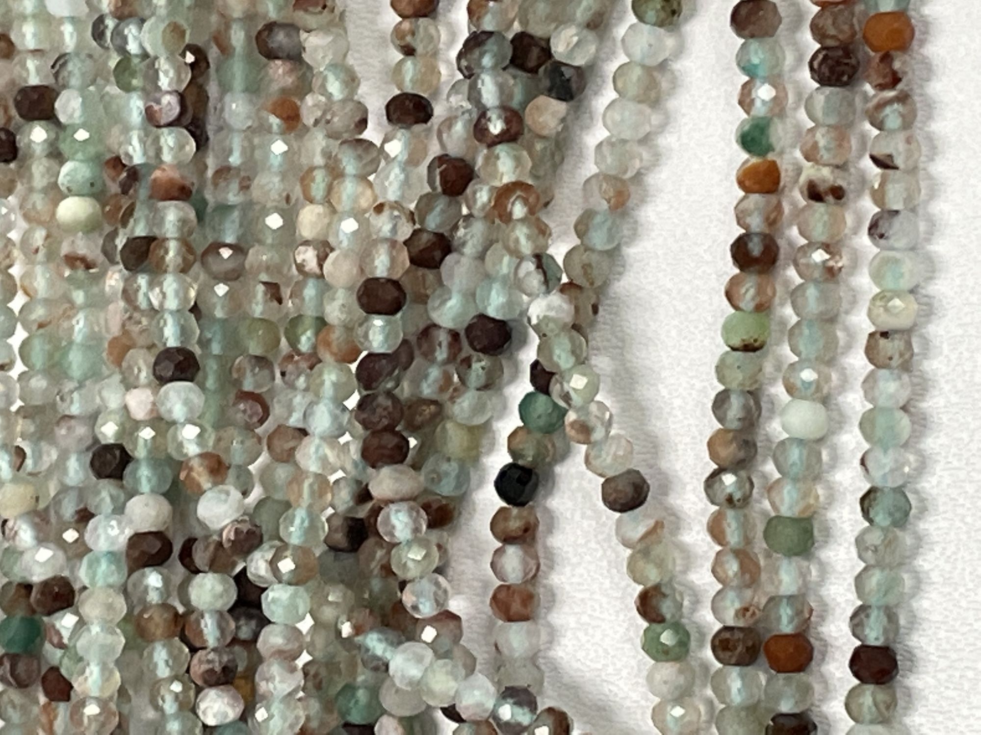 Aqua Chrysoprase Rondelle Faceted