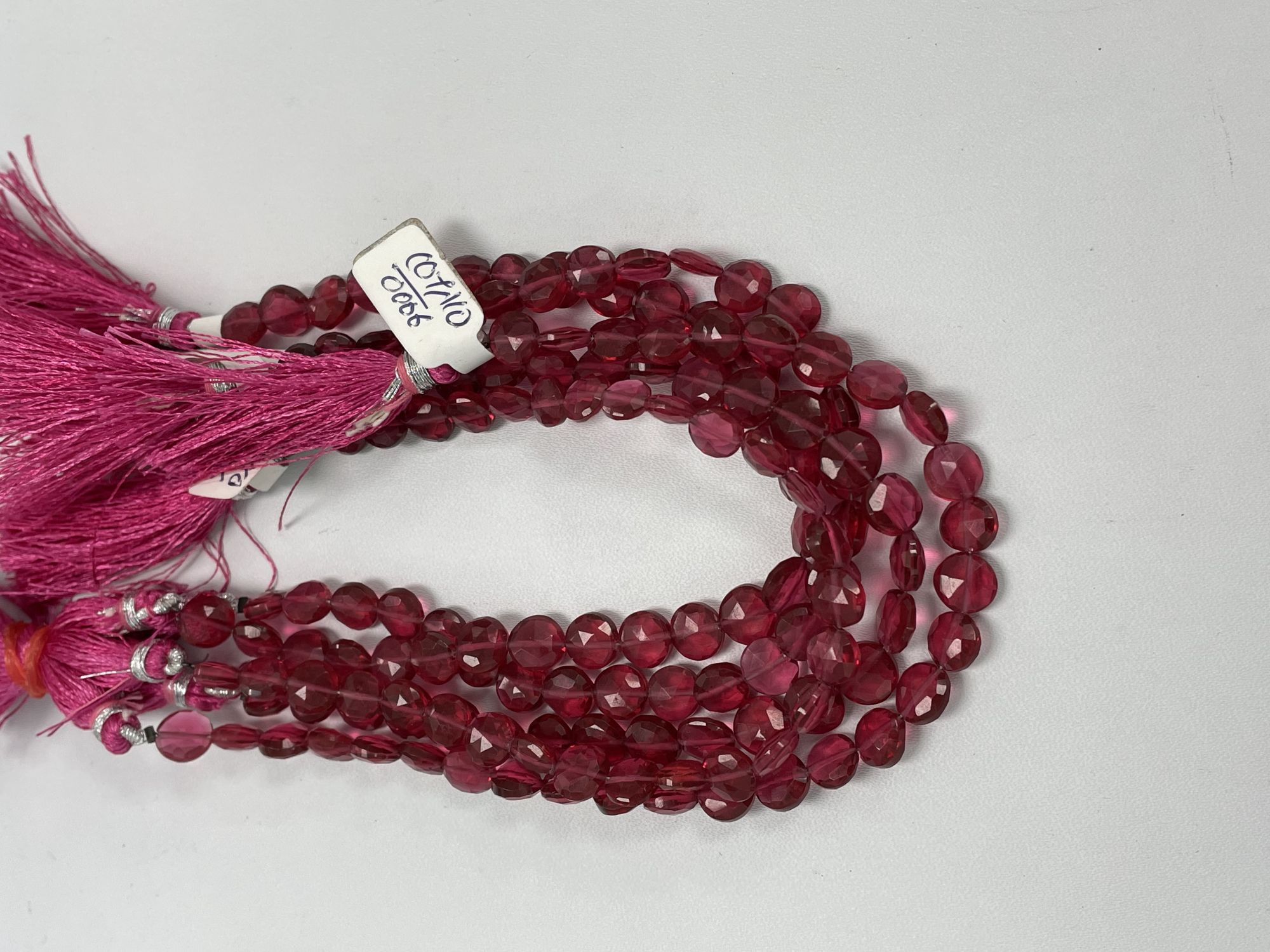 Pink Hydro Quartz Coin Faceted