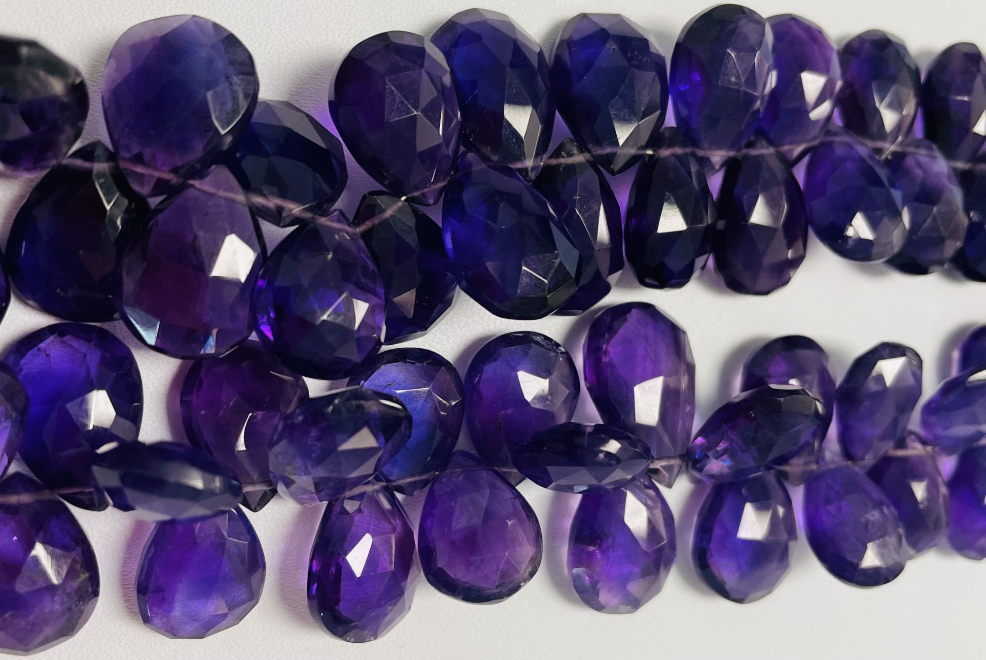Purple Amethyst Pear Faceted