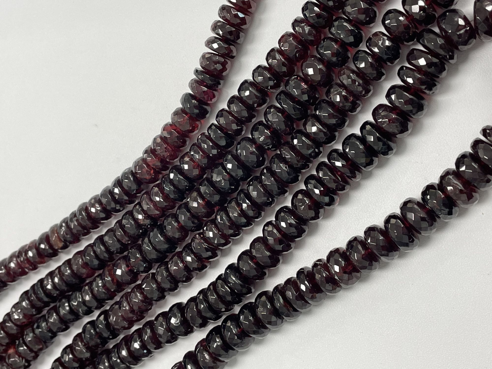 Red Garnet Rondelle Faceted