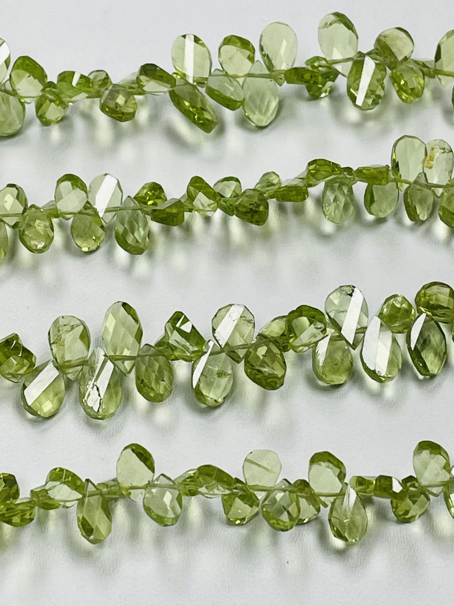 Peridot Twisted Pear Faceted