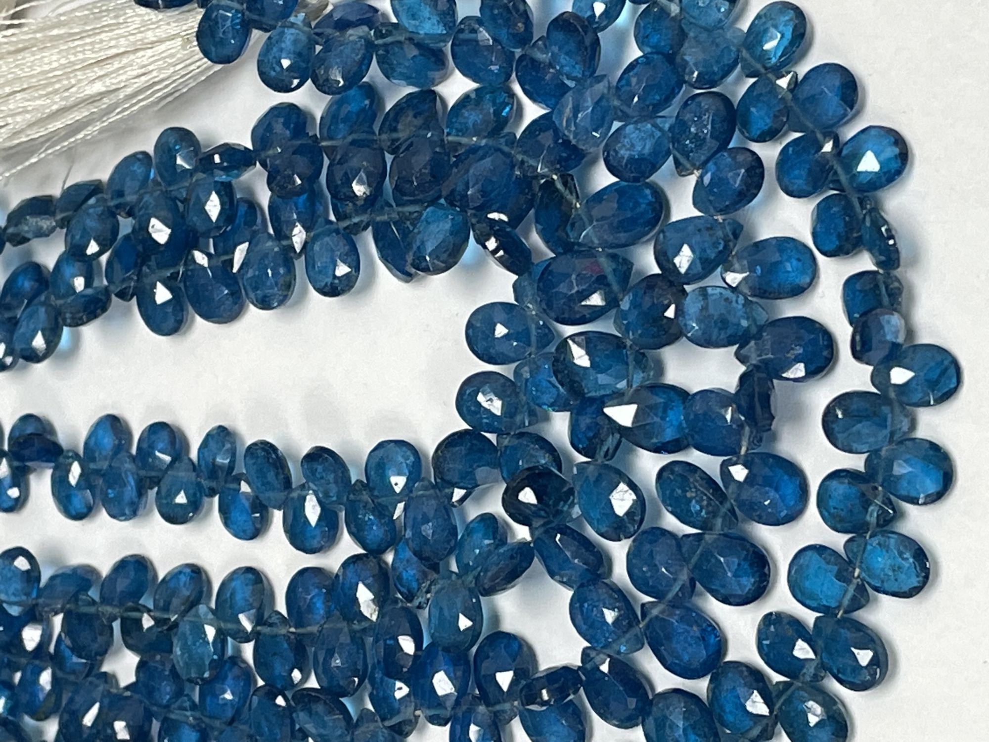 Blue Apatite Pear Faceted