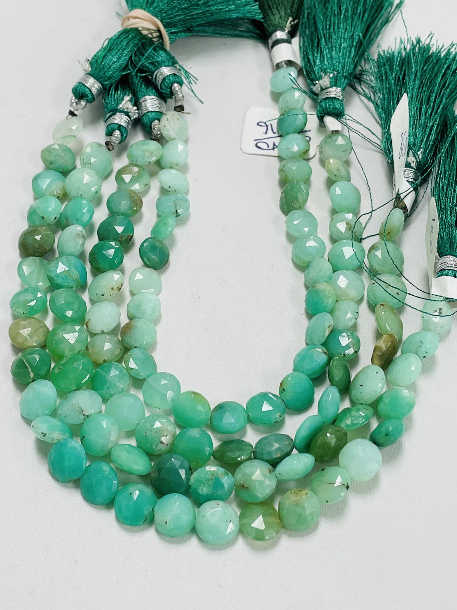 Chrysoprase Coins Faceted