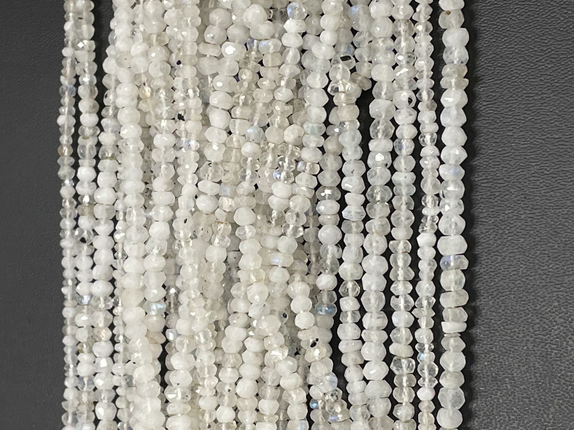 Moonstone Rondelle Faceted