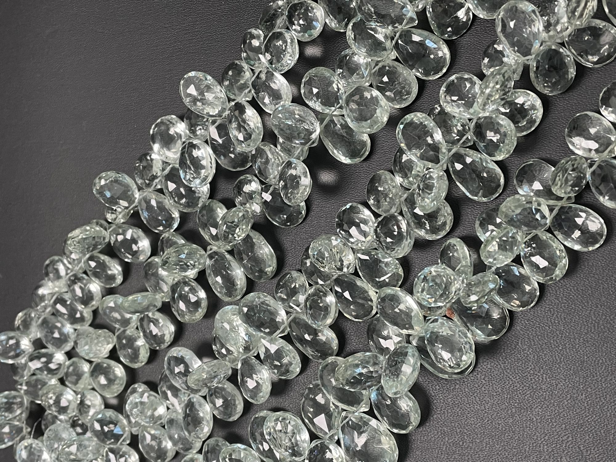 Green Amethyst Pear Faceted