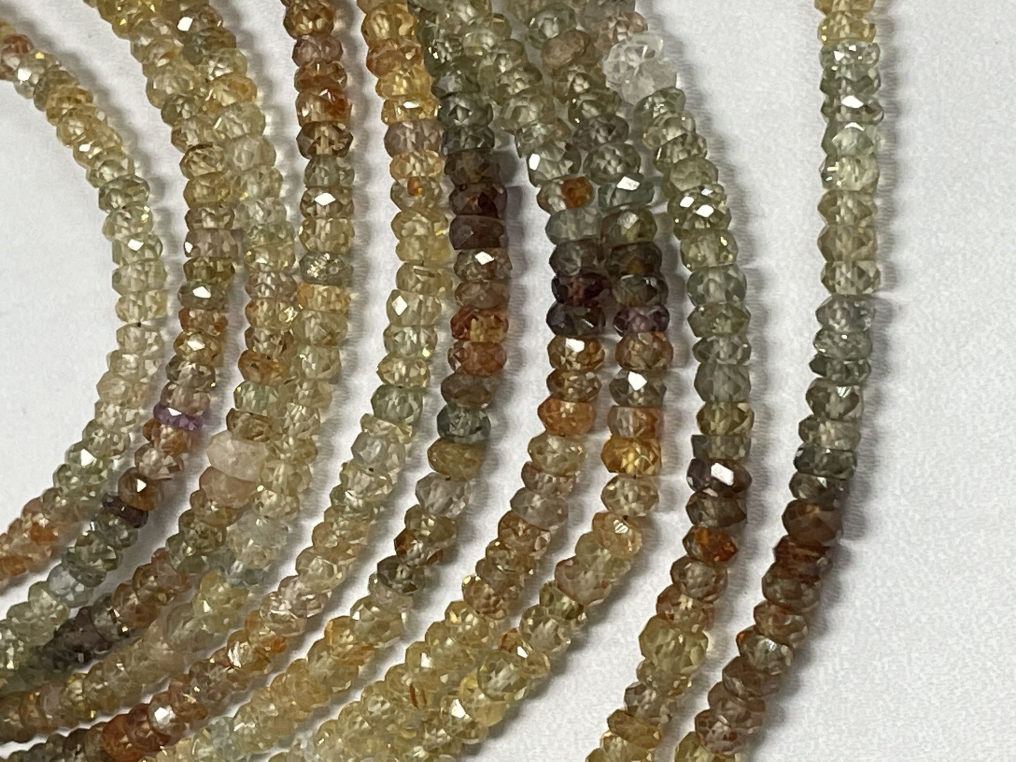 Multi Zircon Rondelle Faceted