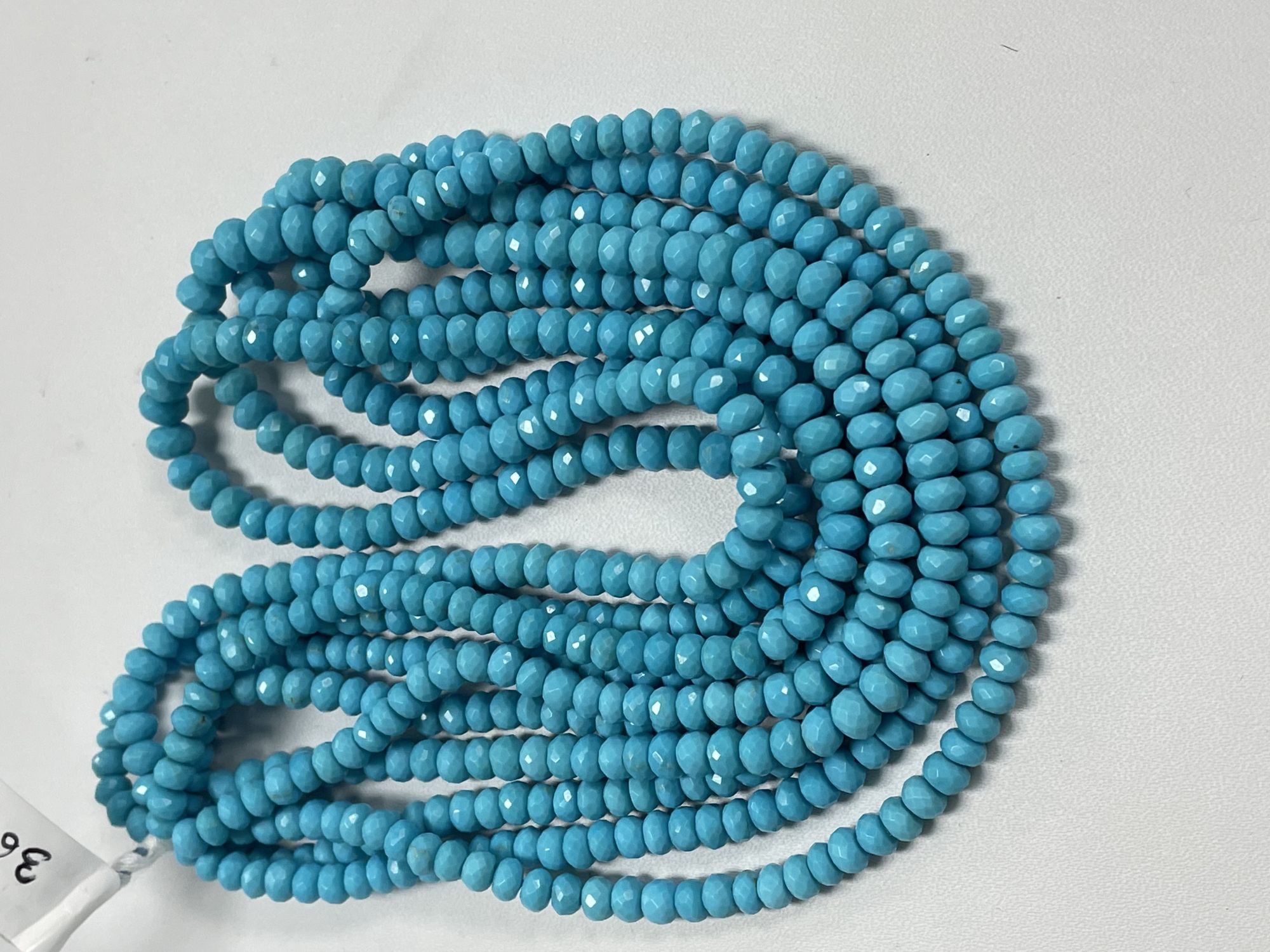 Turquoise Rondelle Faceted