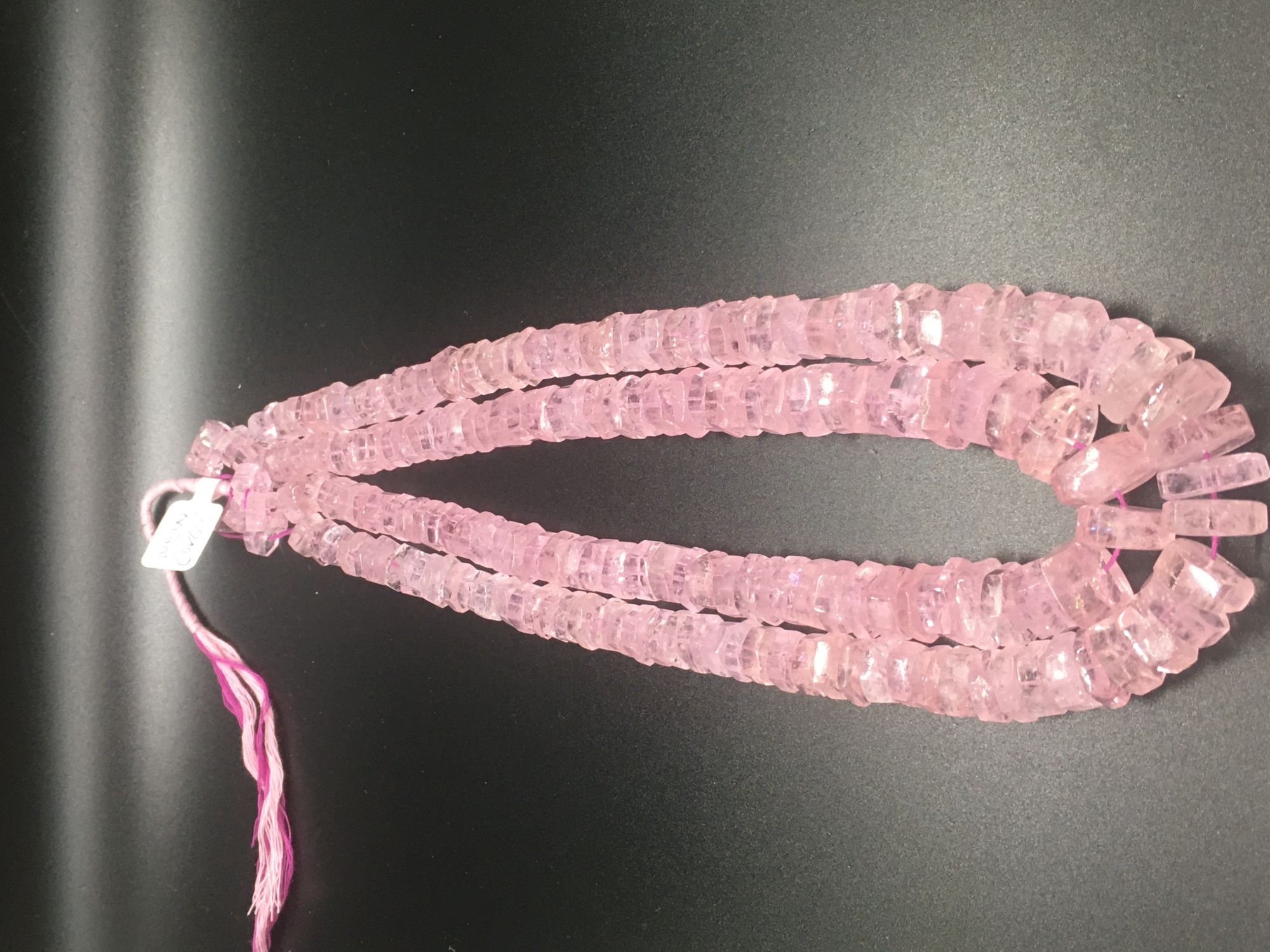 Morganite Disc Faceted