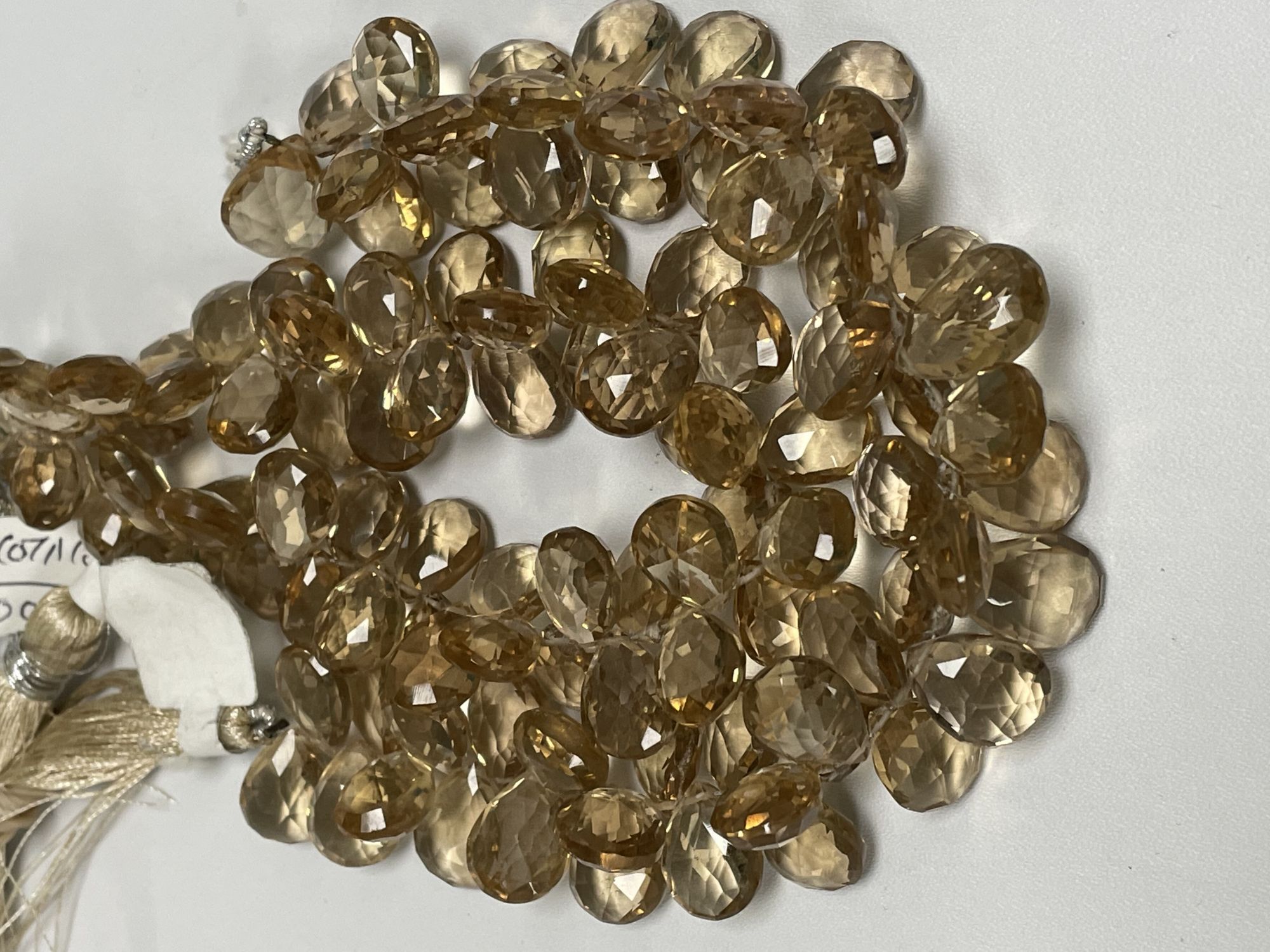 Champagne Quartz Pear Faceted