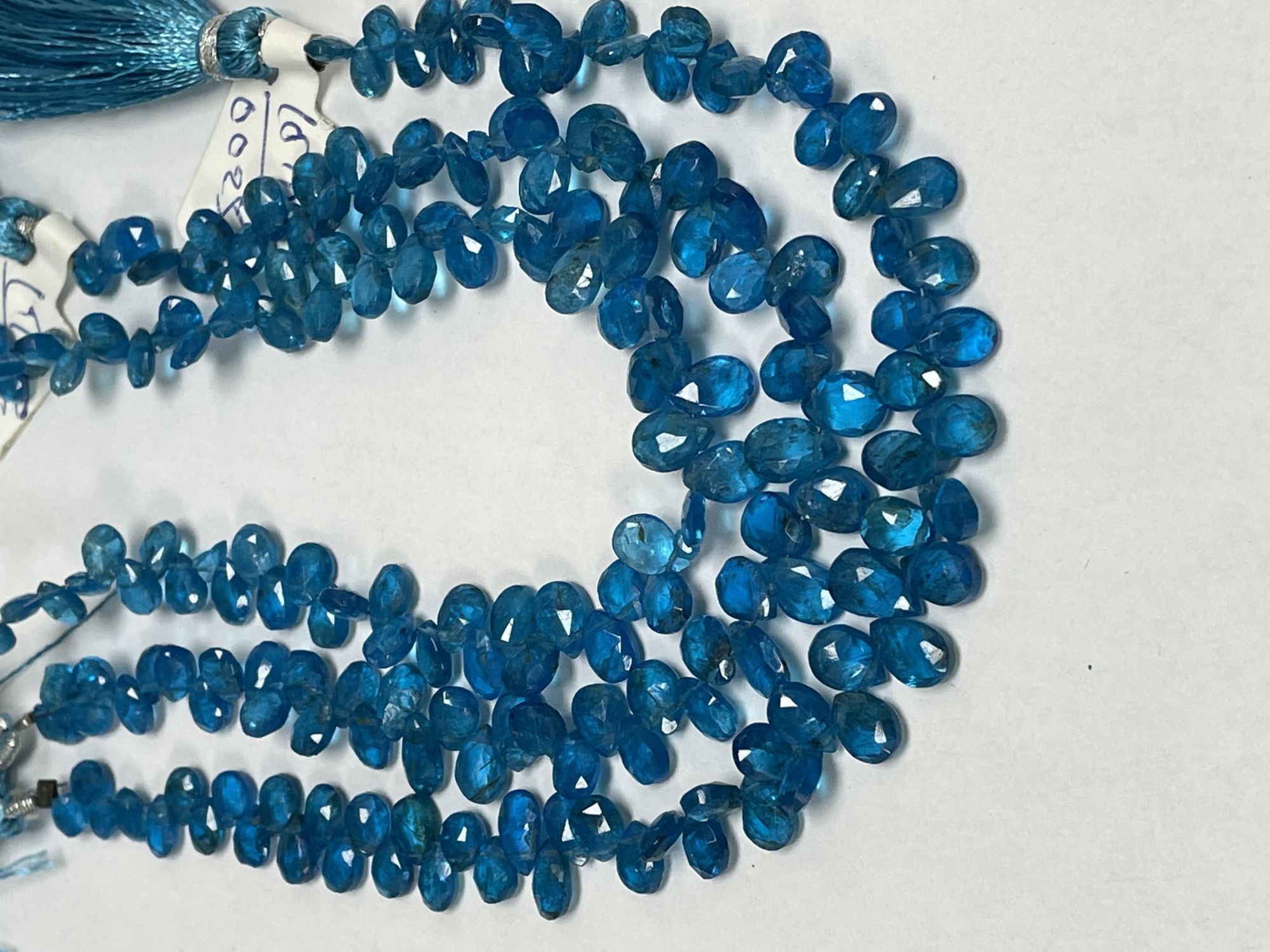 Blue Apatite Pear Faceted