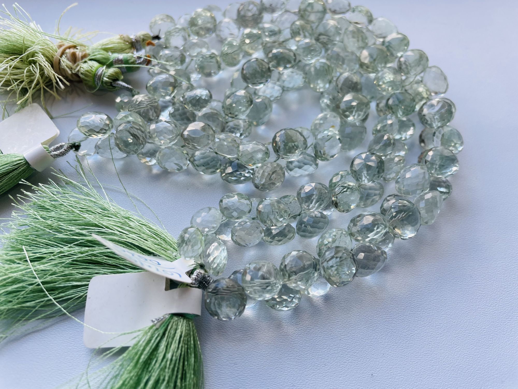 Green Amethyst Onions Faceted