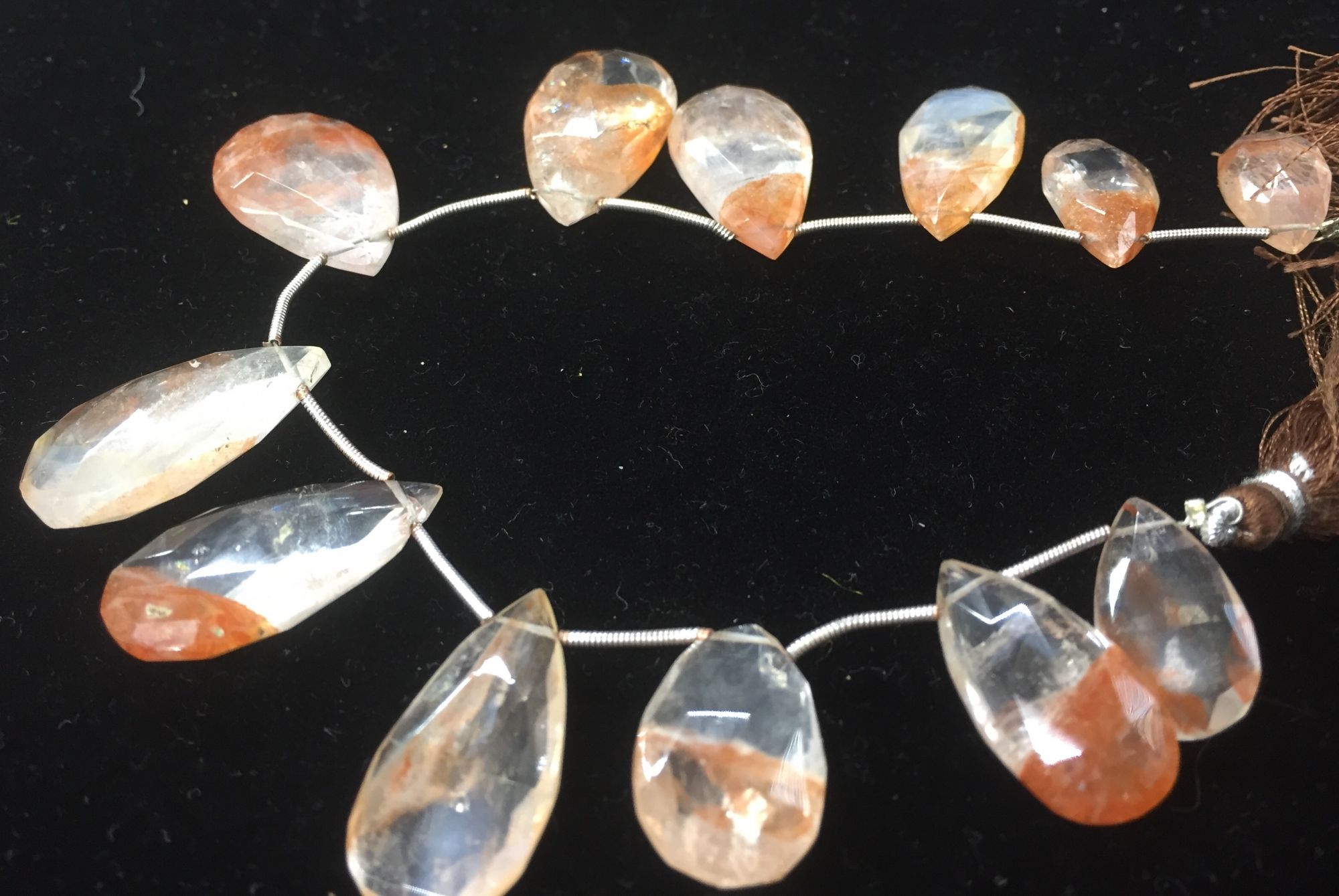 Strawberry Quartz Pears Faceted