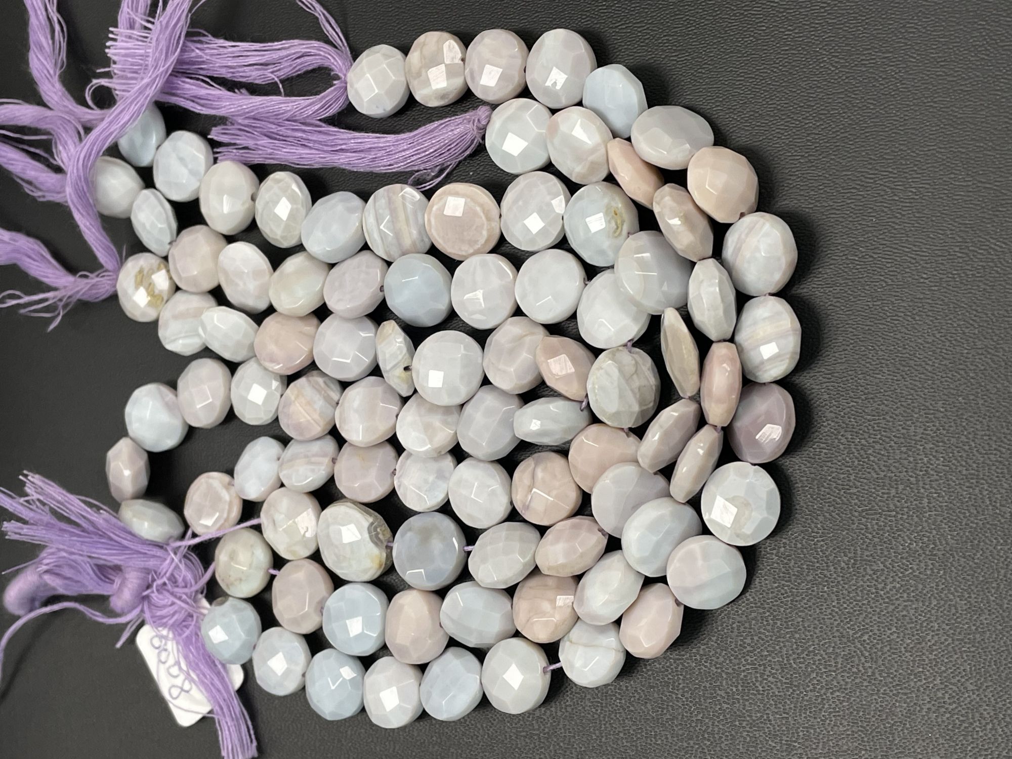 Purple Opal Coin Faceted