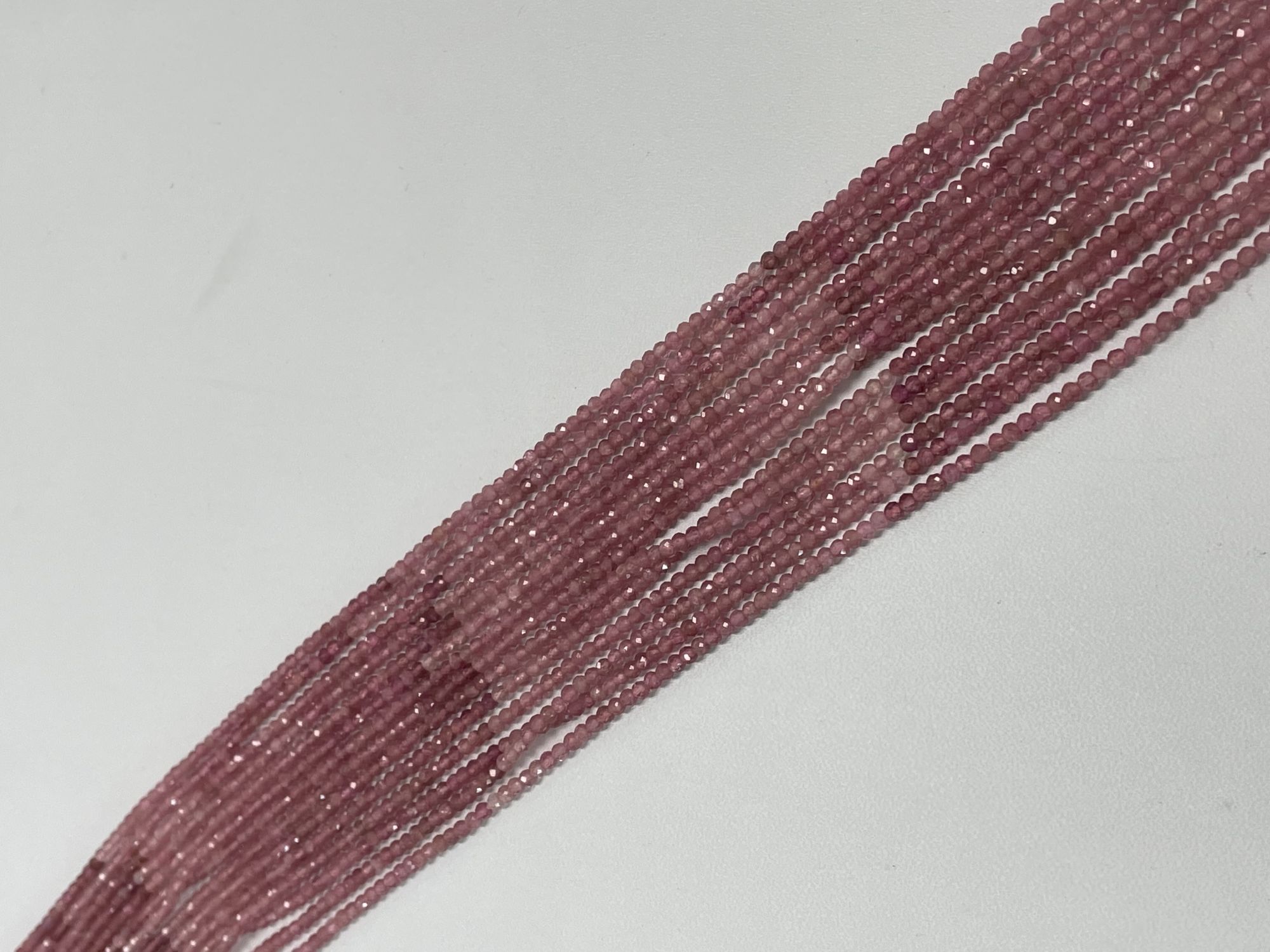 Shaded Pink Tourmaline Rondelle Faceted